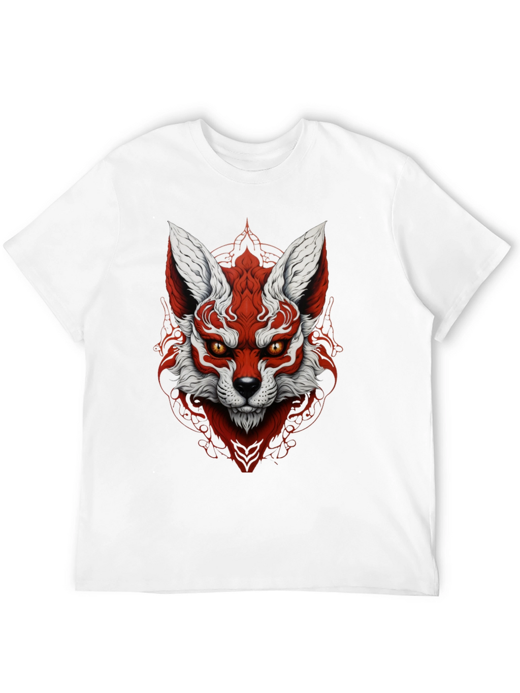 Red Fox Graphic Black T-Shirt