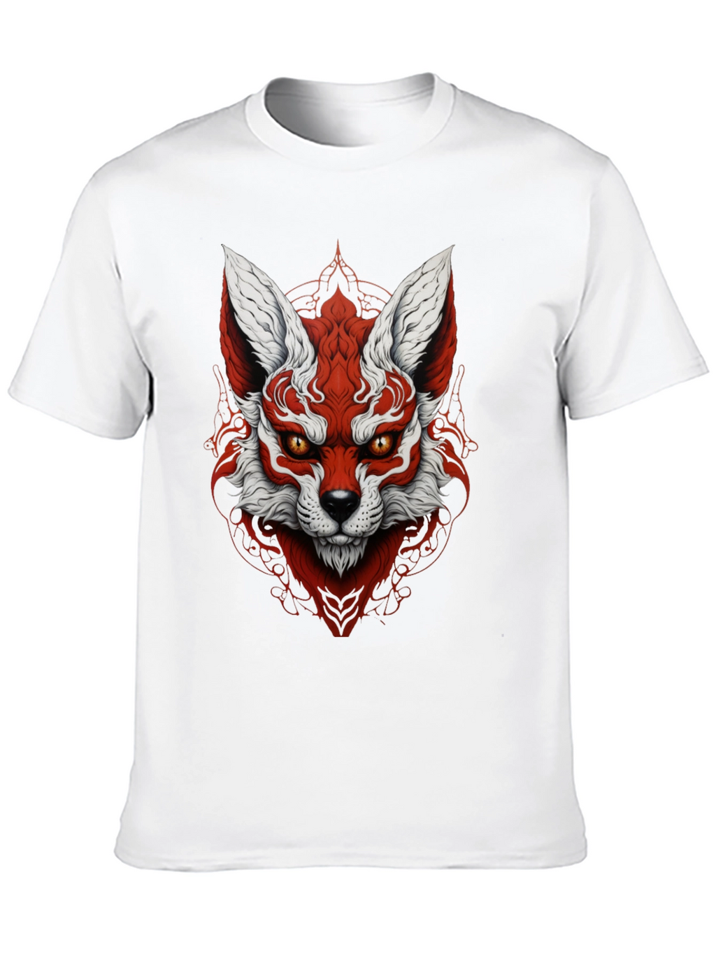 Red Fox Graphic Black T-Shirt