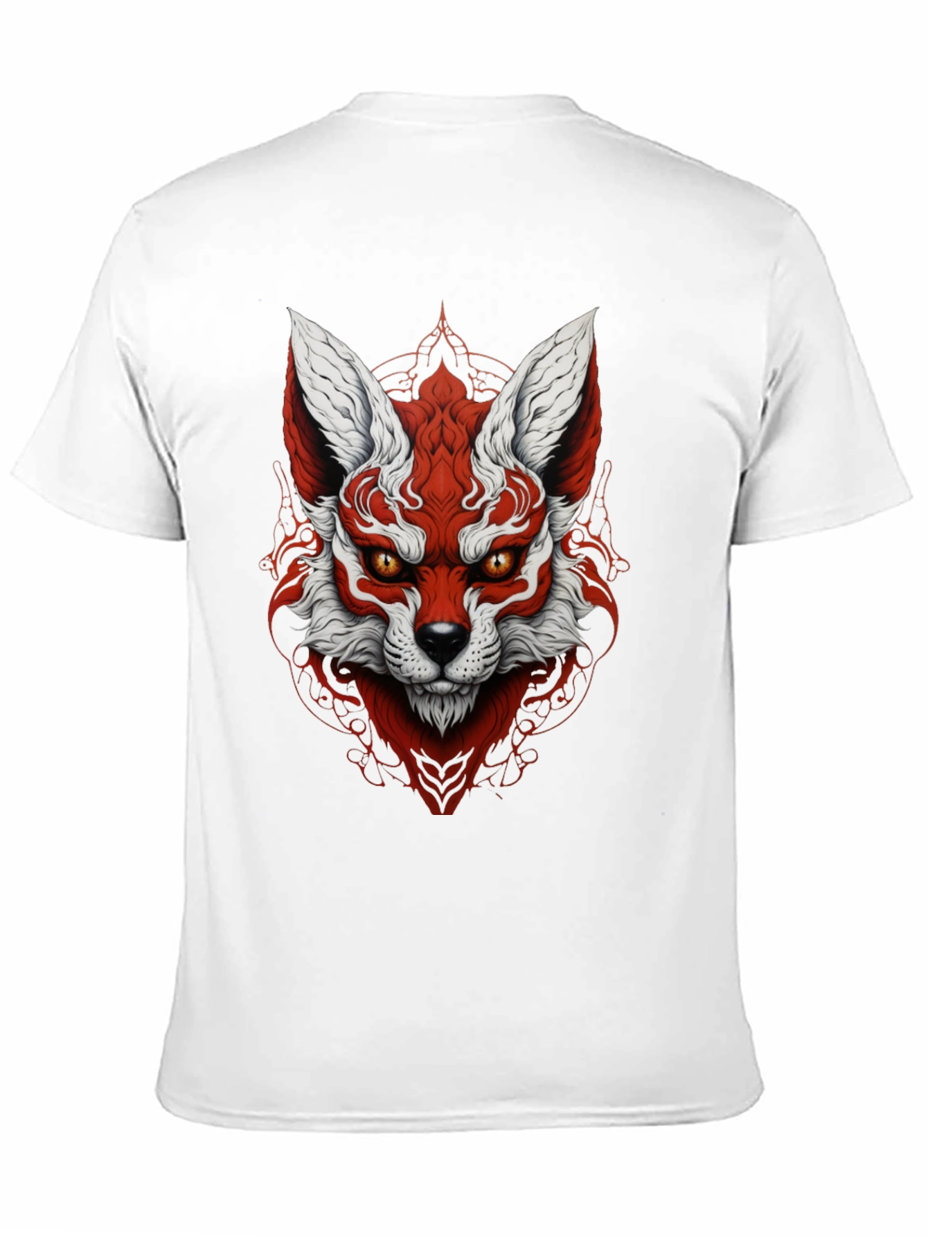 Red Fox Graphic Black T-Shirt
