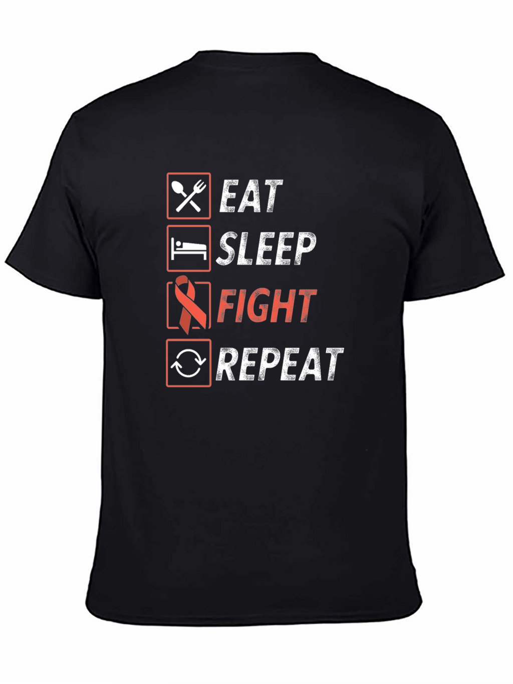 Eat Sleep Fight Repeat Graphic Tee