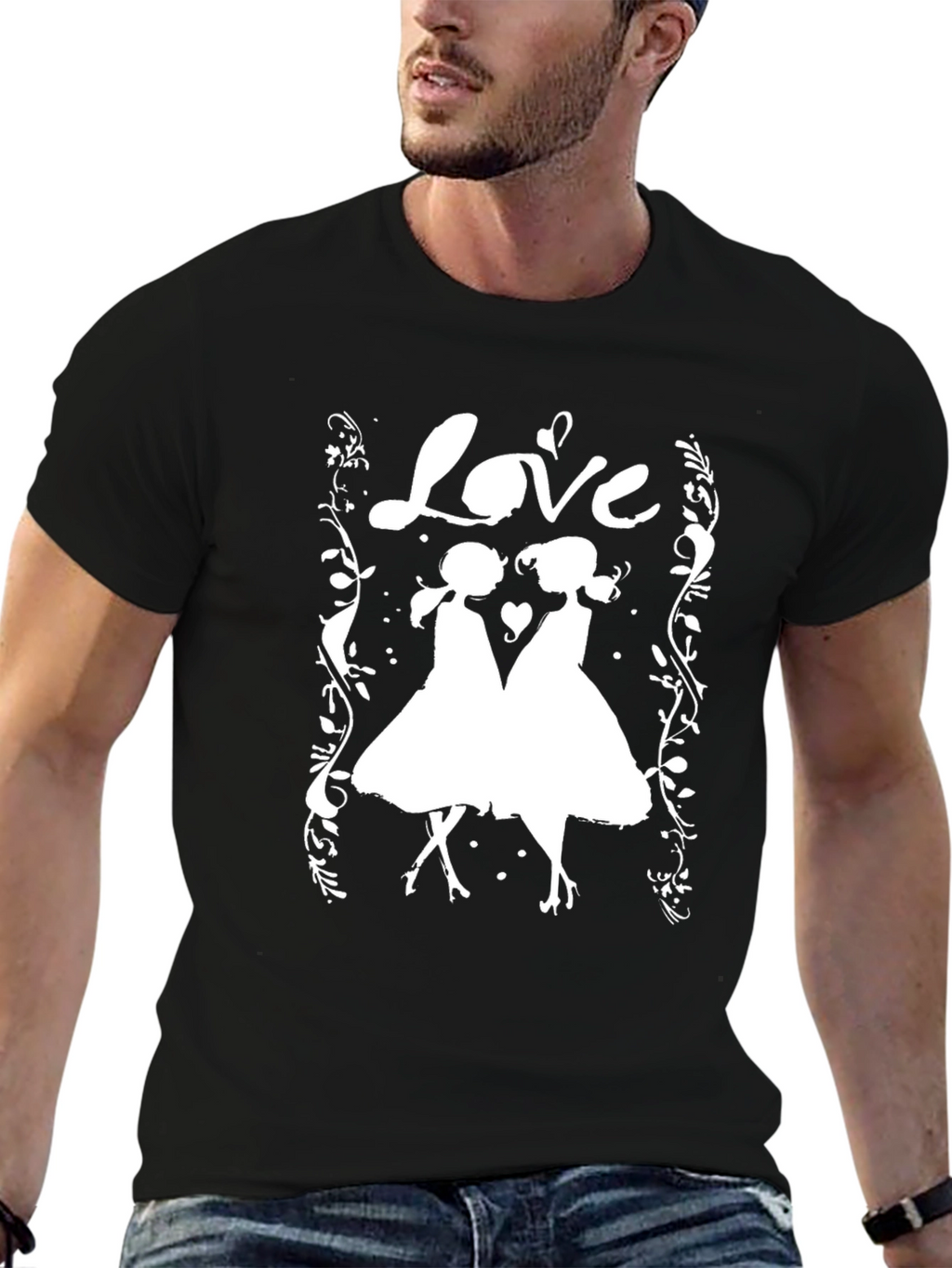 Love Silhouette Graphic T-Shirt