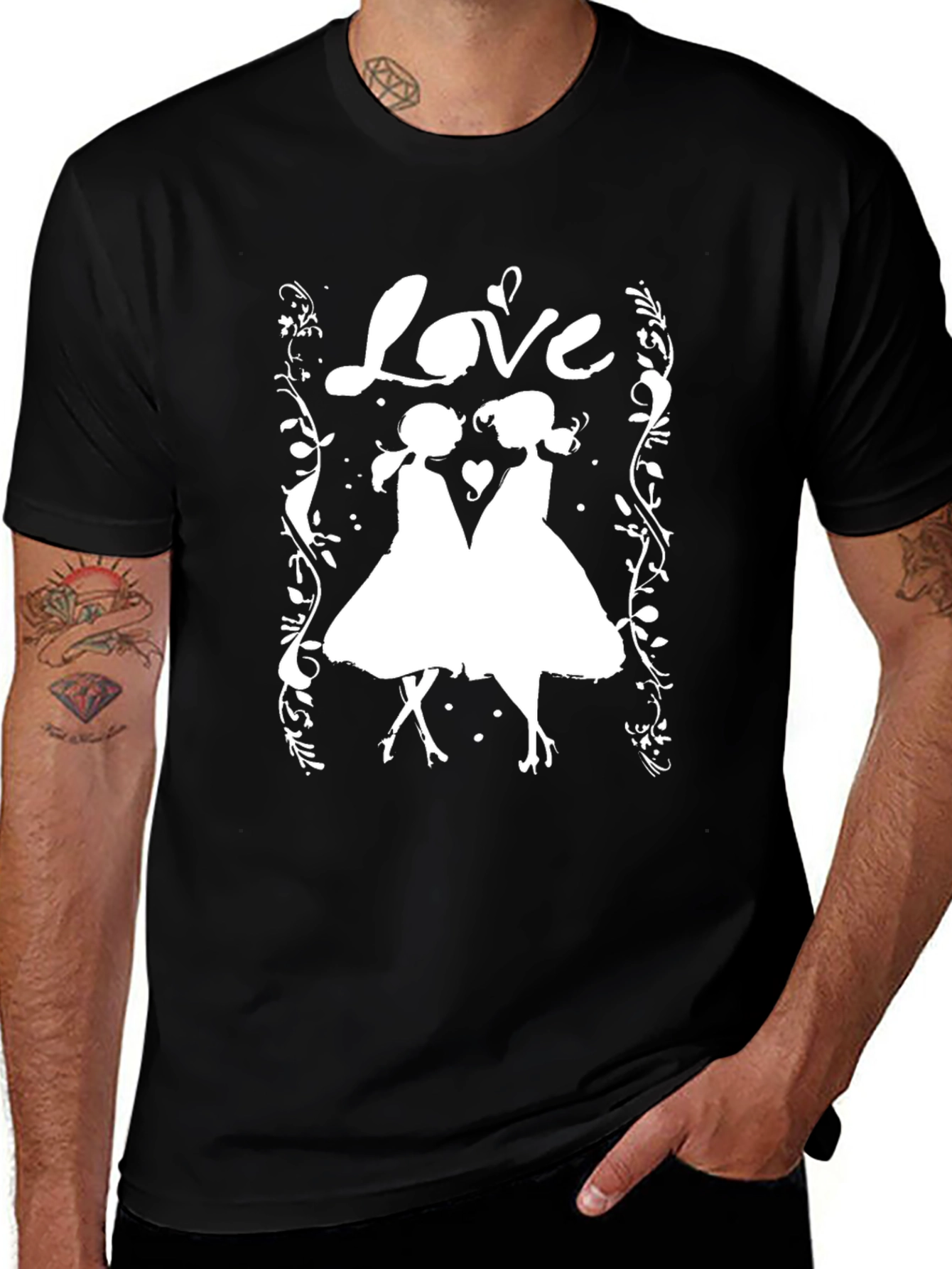 Love Silhouette Graphic T-Shirt