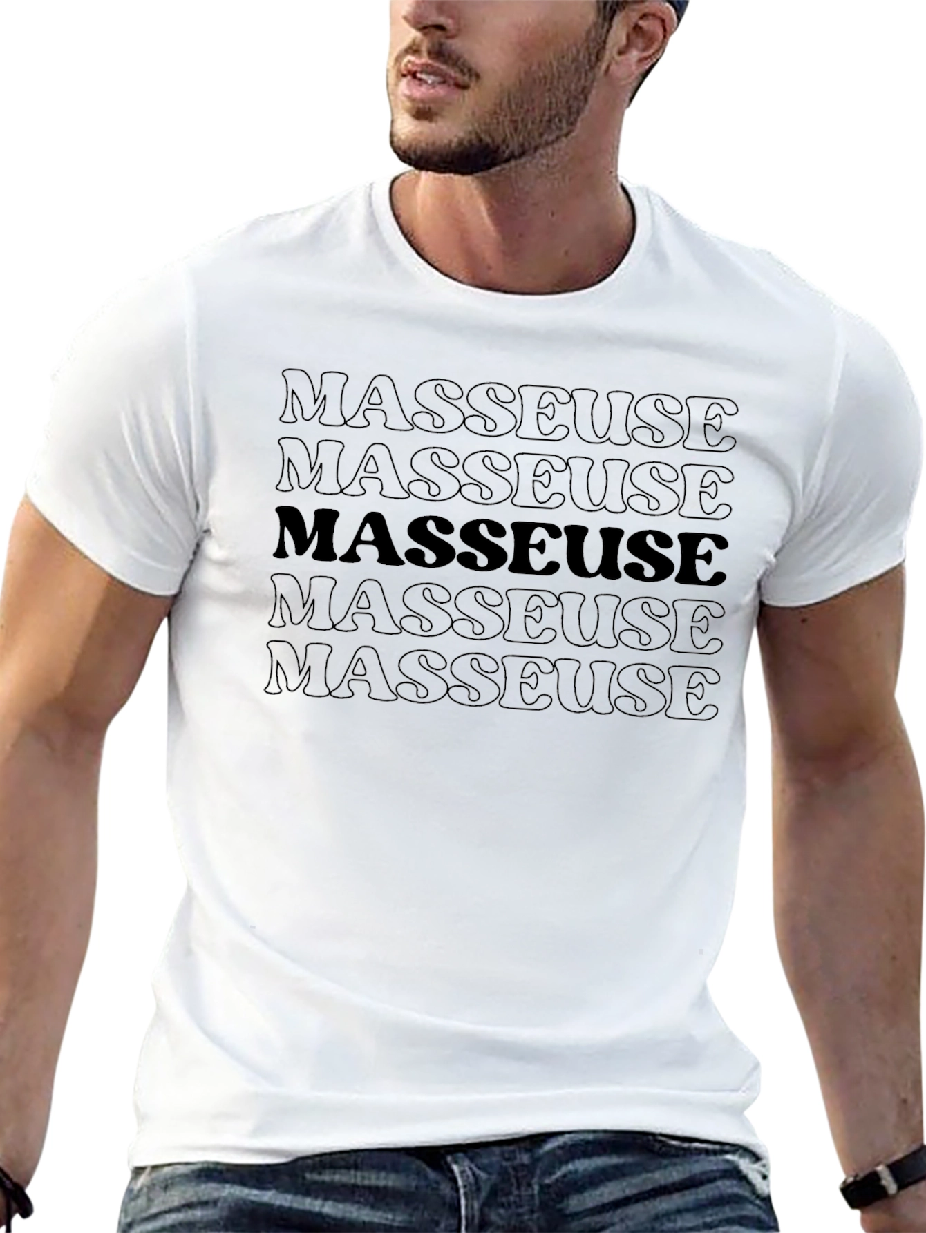 Masseuse Graphic T-Shirt - Black Tee