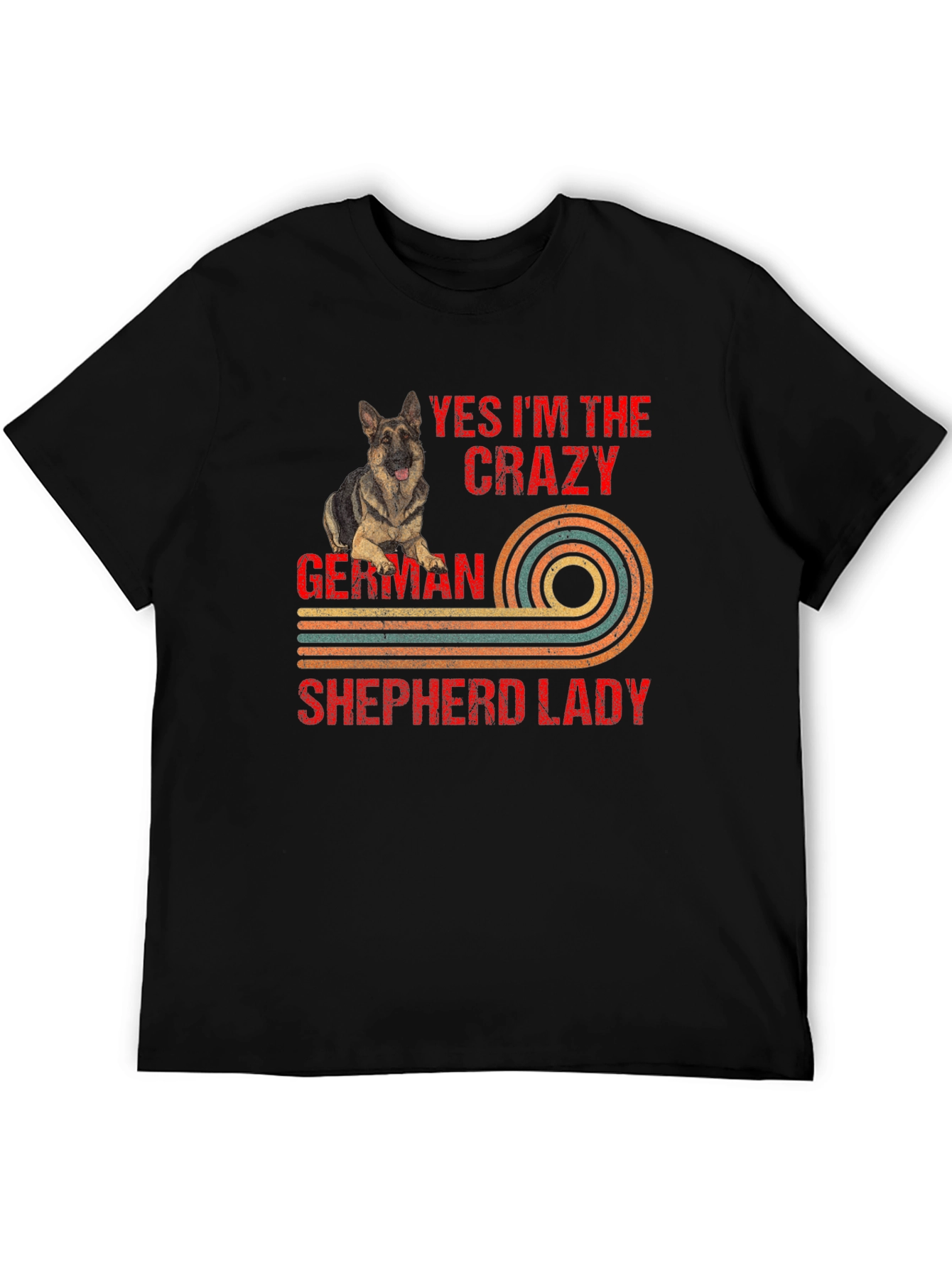 Crazy German Shepherd Lady Graphic Tee