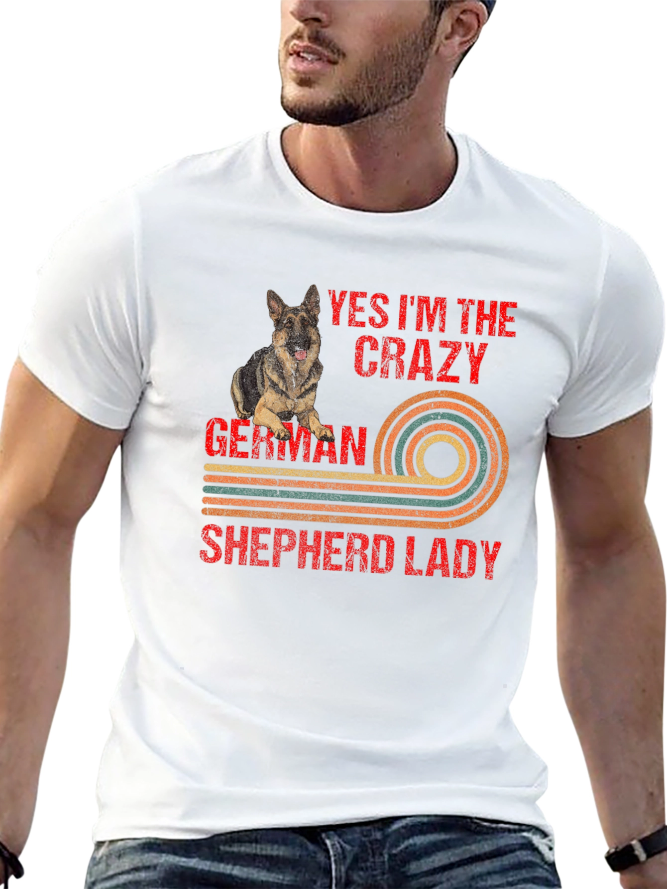 Crazy German Shepherd Lady Graphic Tee