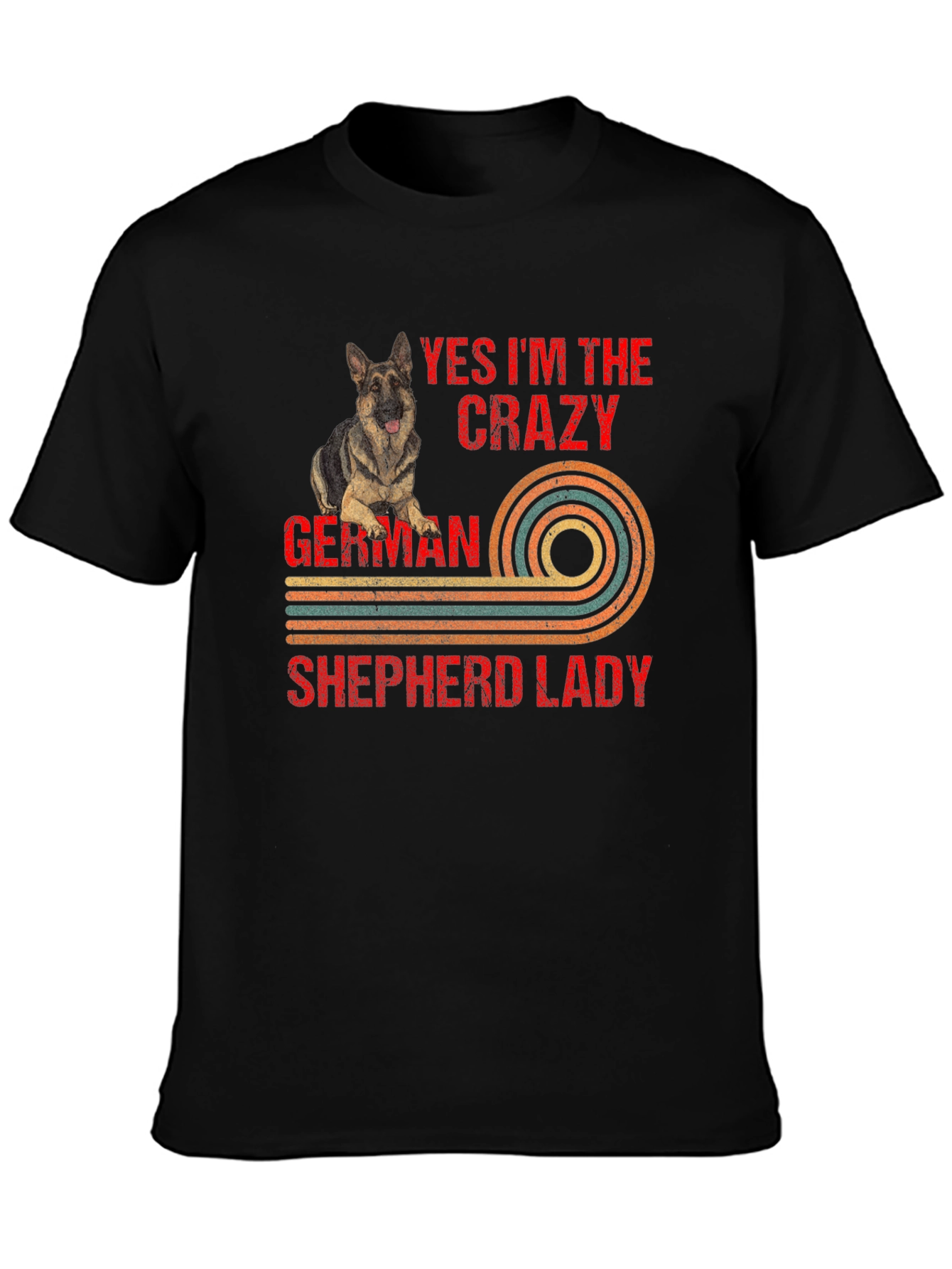 Crazy German Shepherd Lady Graphic Tee
