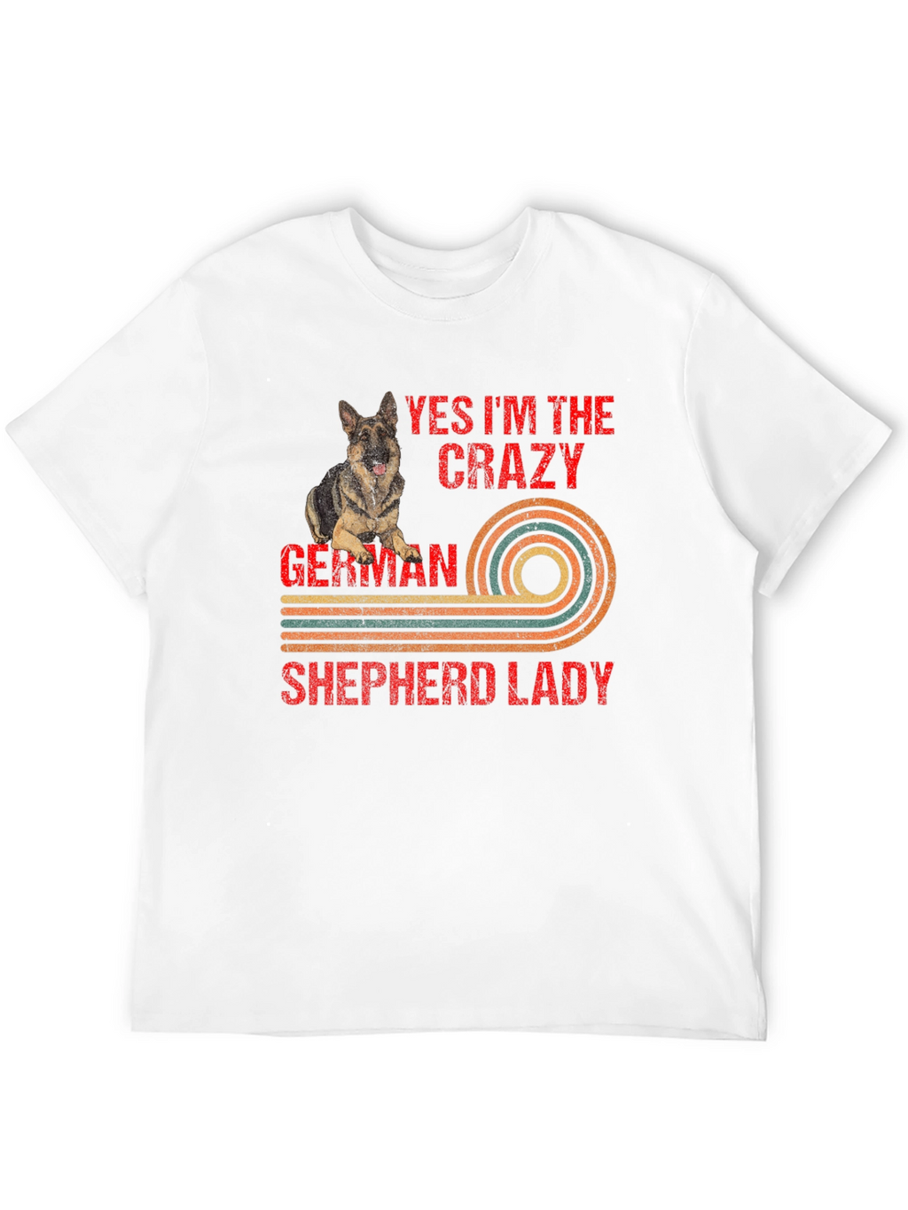 Crazy German Shepherd Lady Graphic Tee