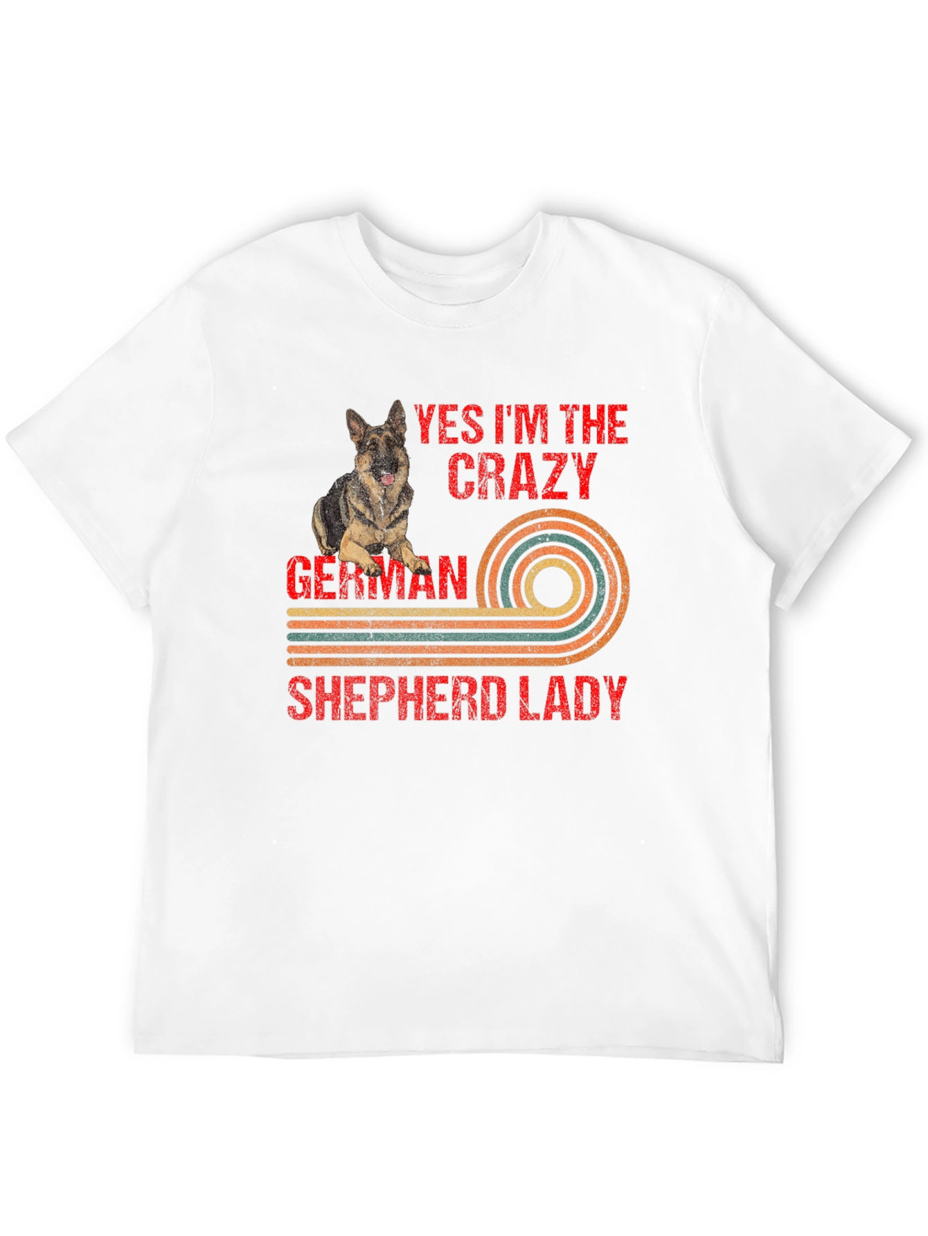 Crazy German Shepherd Lady Graphic Tee