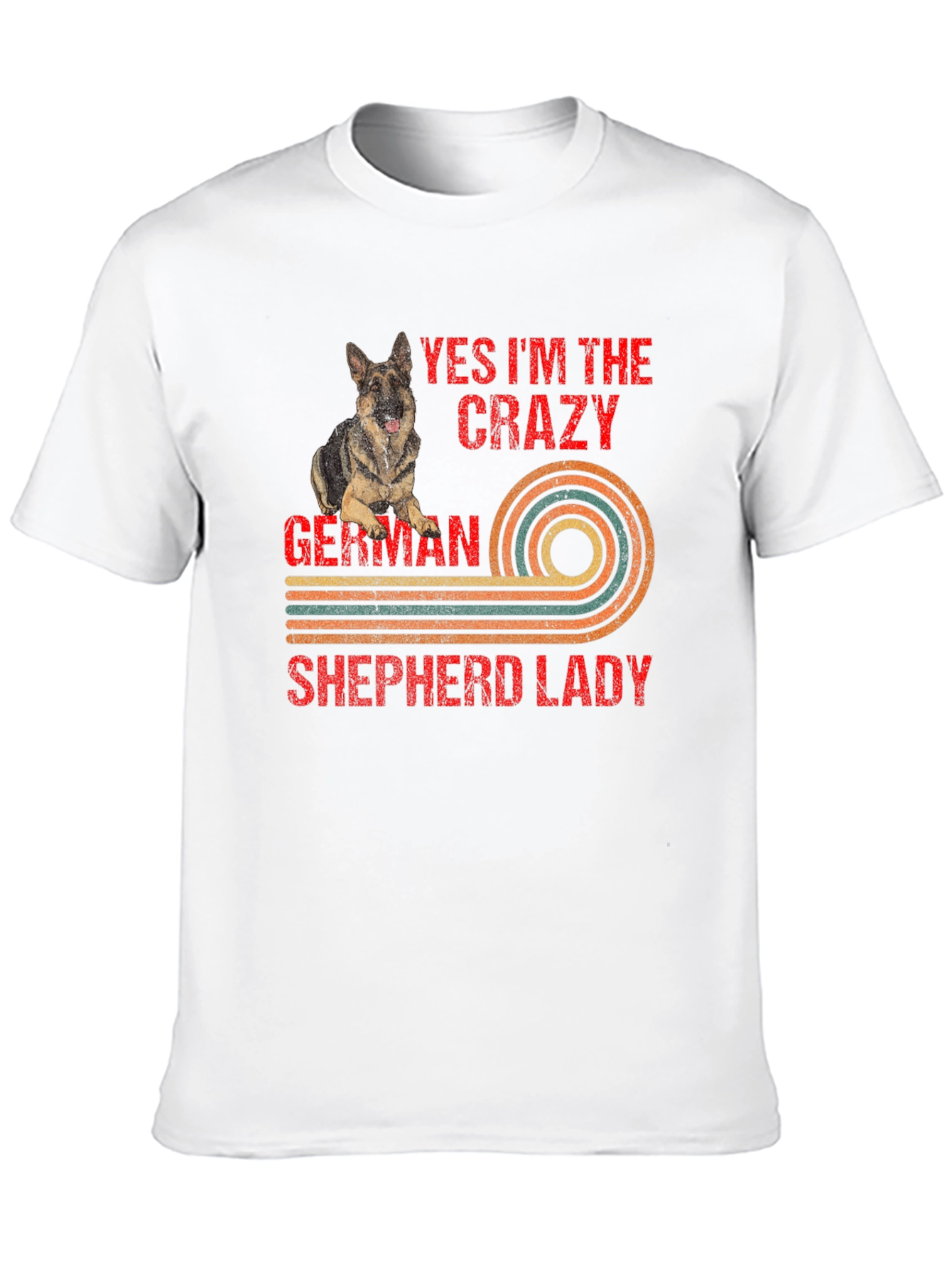 Crazy German Shepherd Lady Graphic Tee