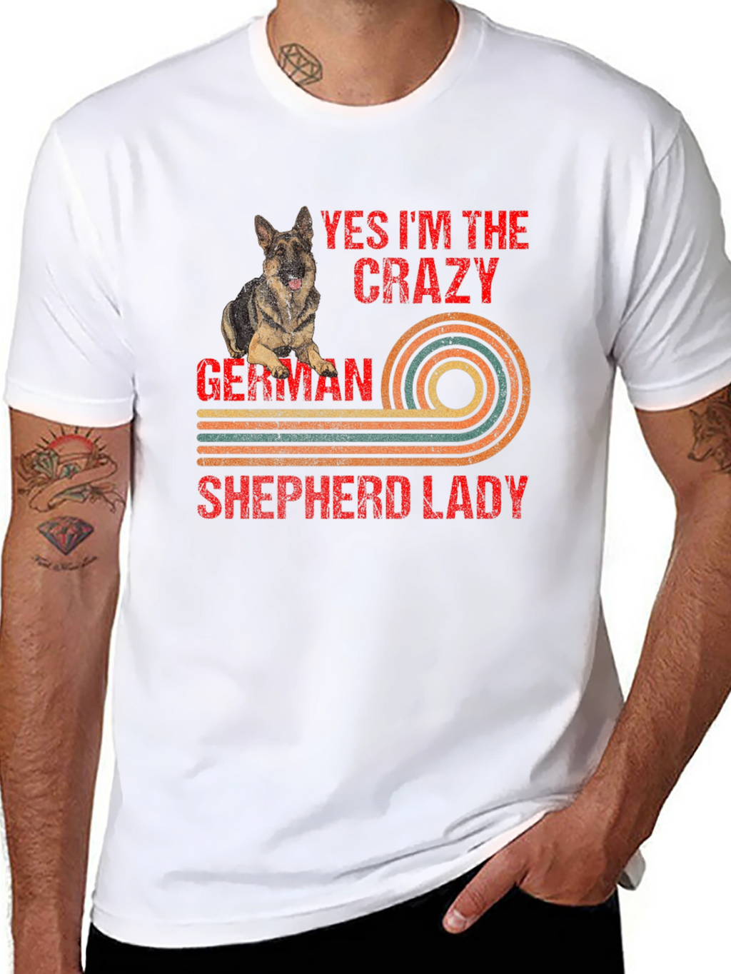Crazy German Shepherd Lady Graphic Tee