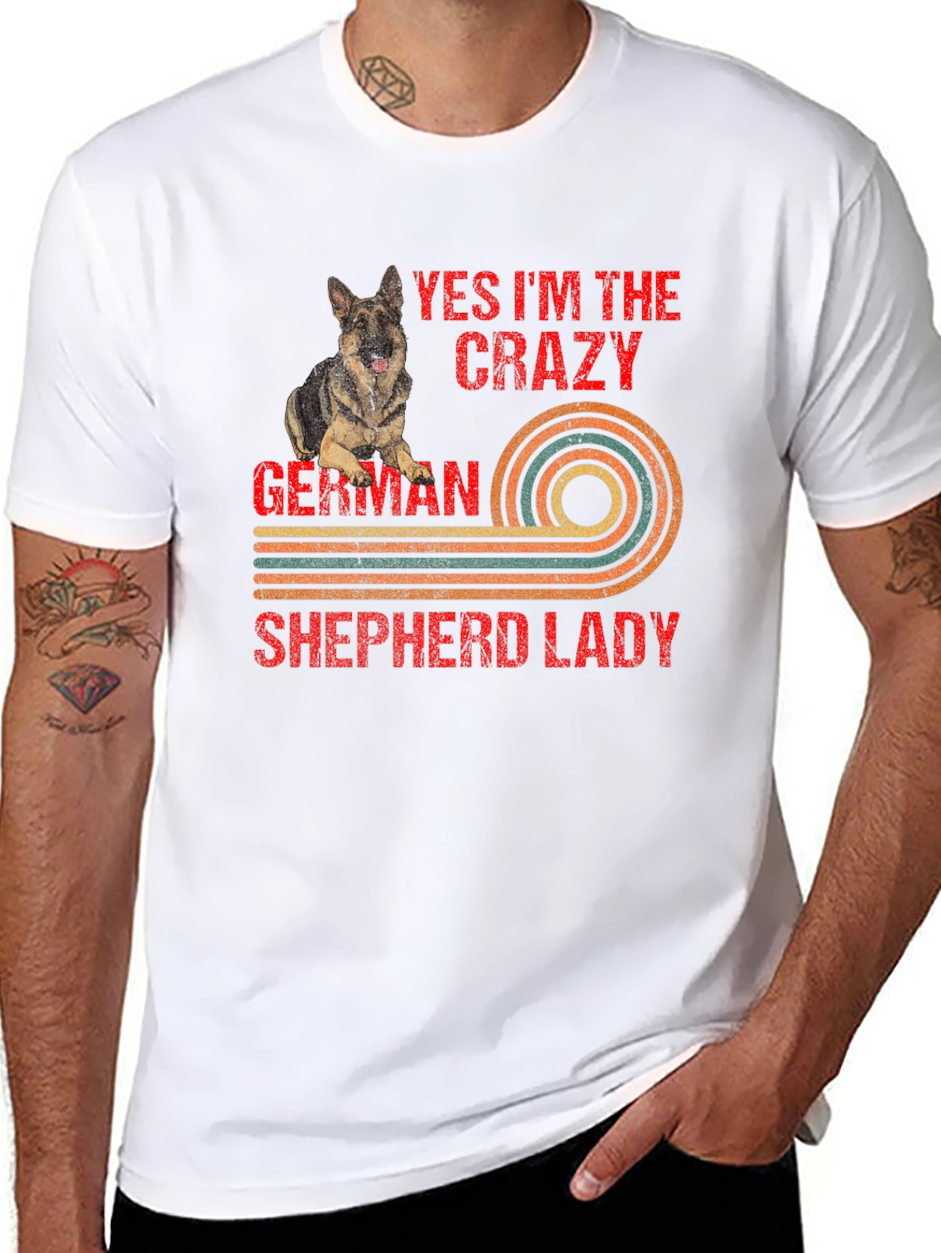 Crazy German Shepherd Lady Graphic Tee