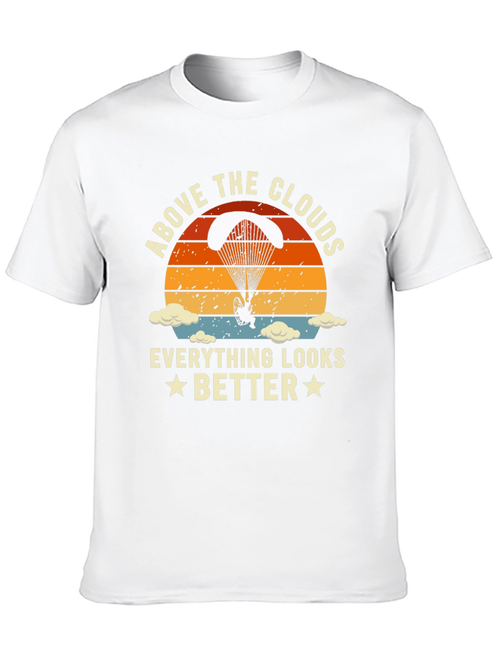 Above The Clouds T-Shirt: Paragliding Design