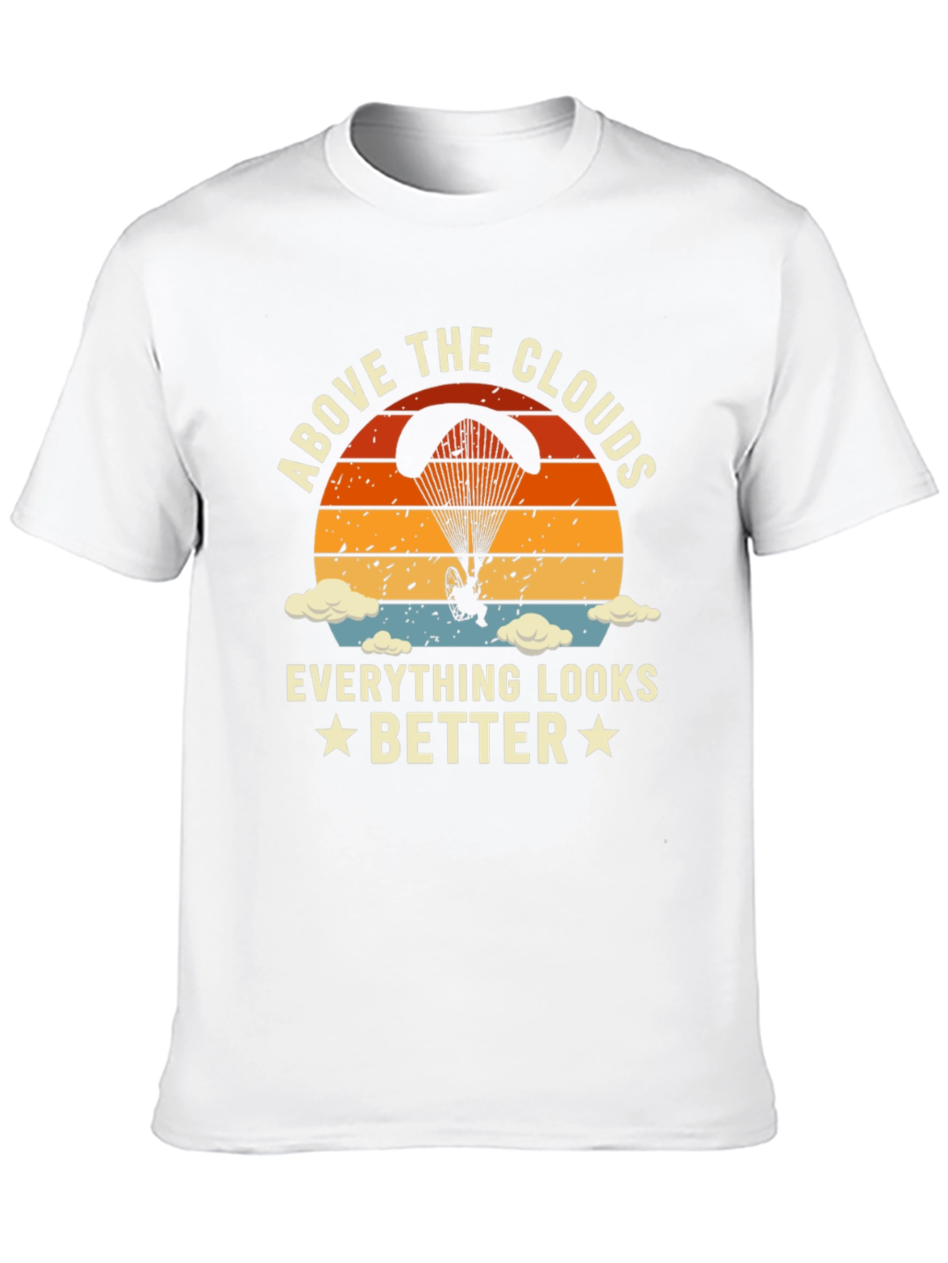 Above The Clouds T-Shirt: Paragliding Design