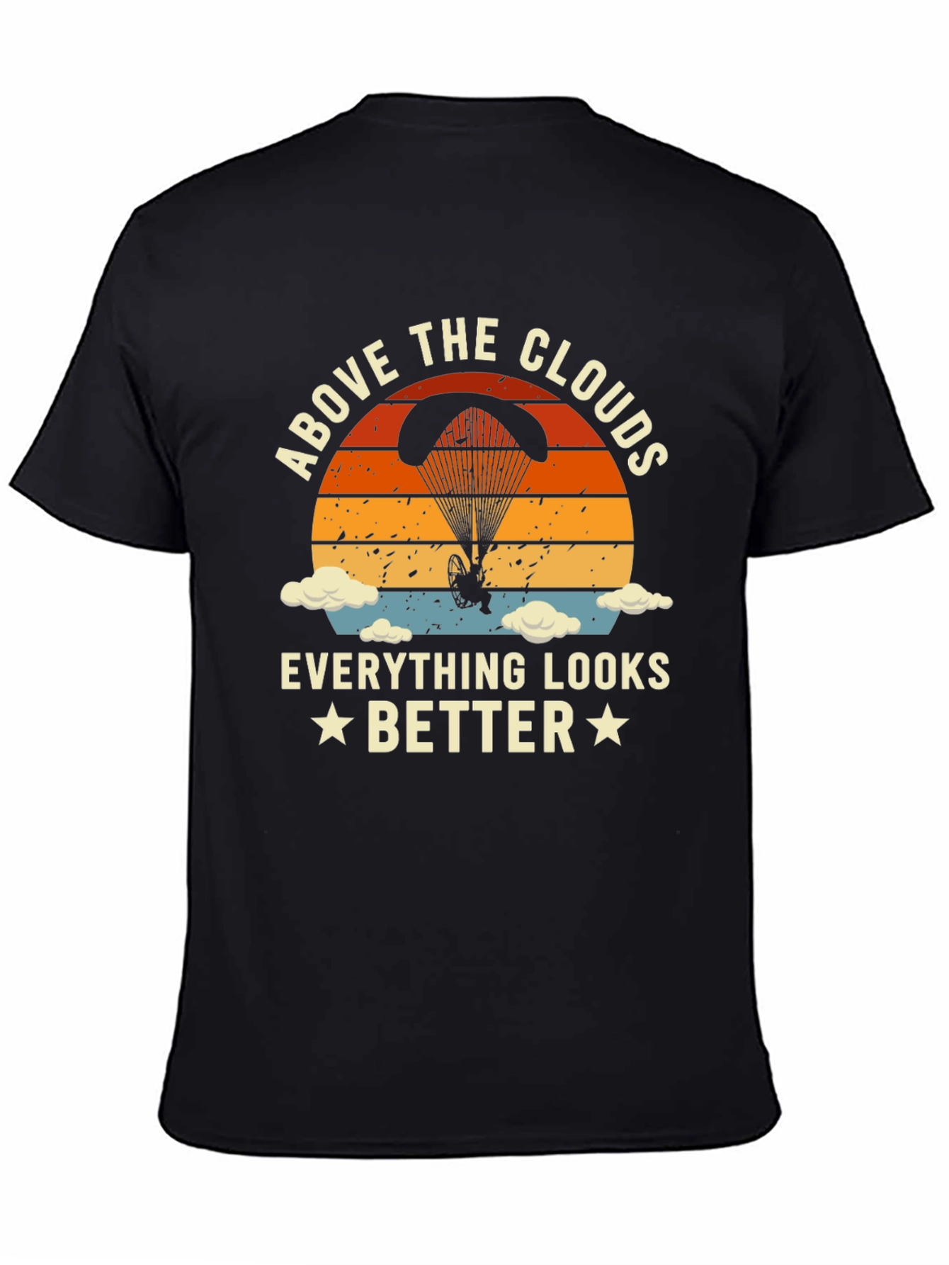 Above The Clouds T-Shirt: Paragliding Design