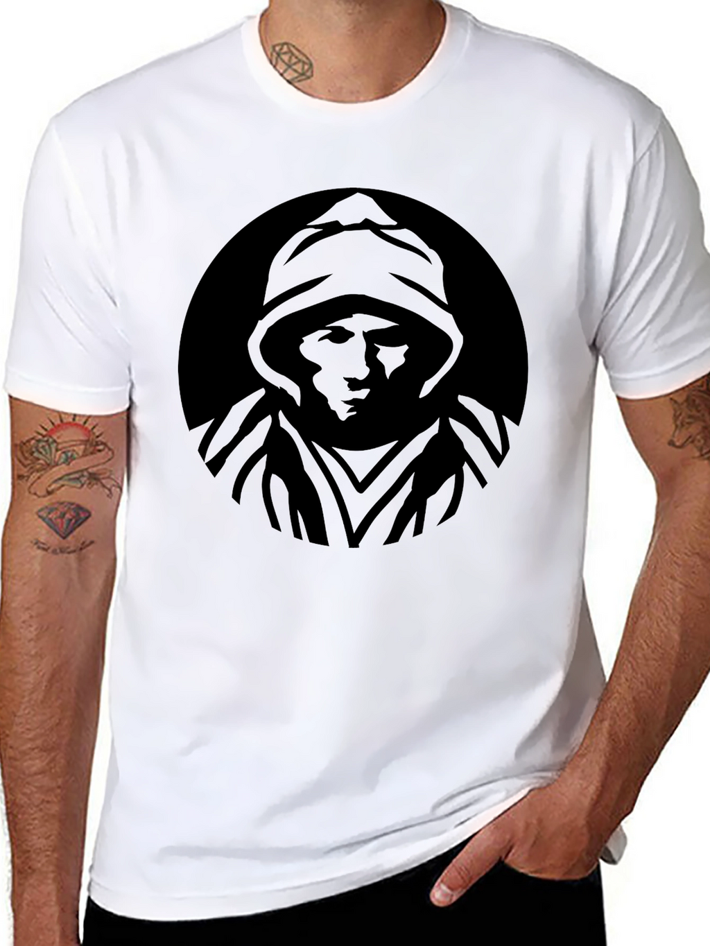 Stealth Mode T-Shirt - Black Hooded Graphic Tee