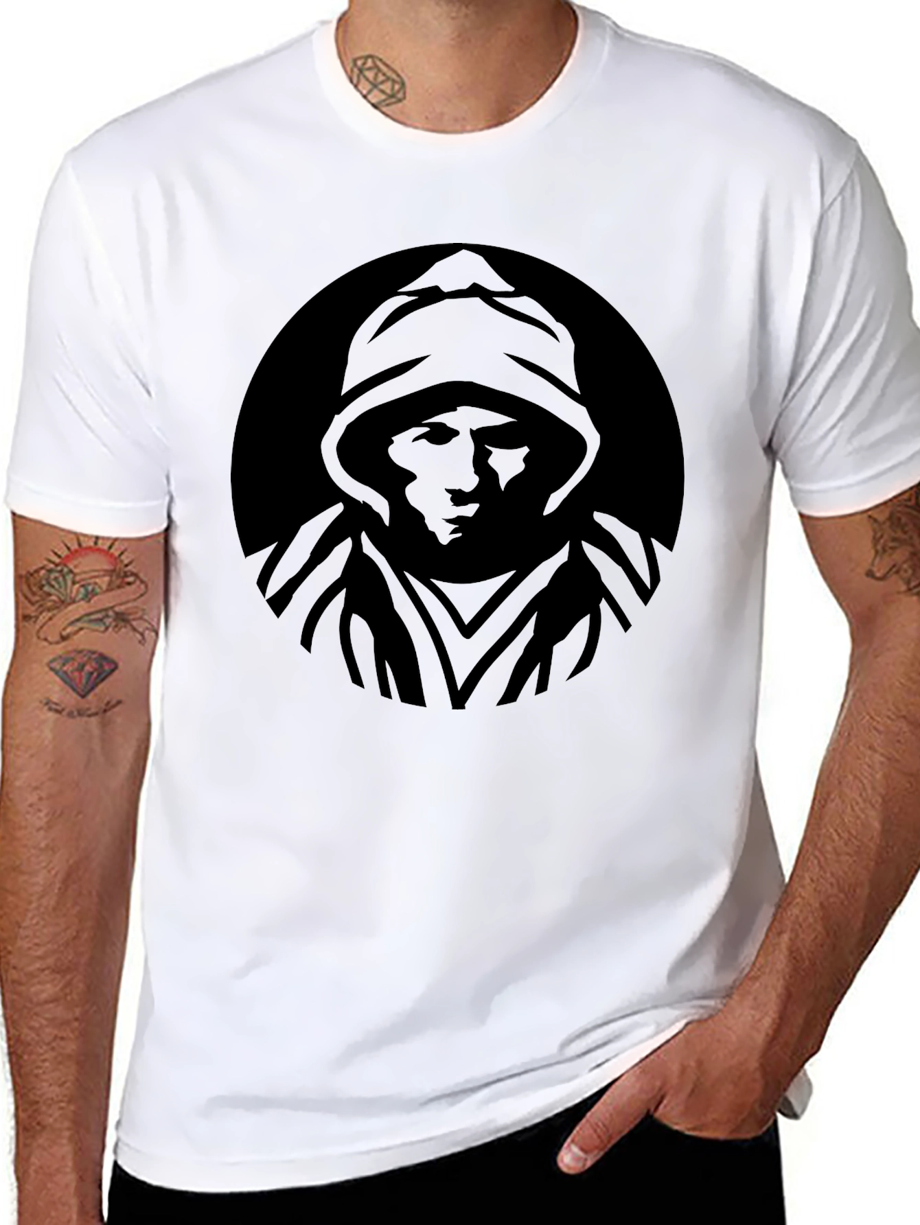 Stealth Mode T-Shirt - Black Hooded Graphic Tee