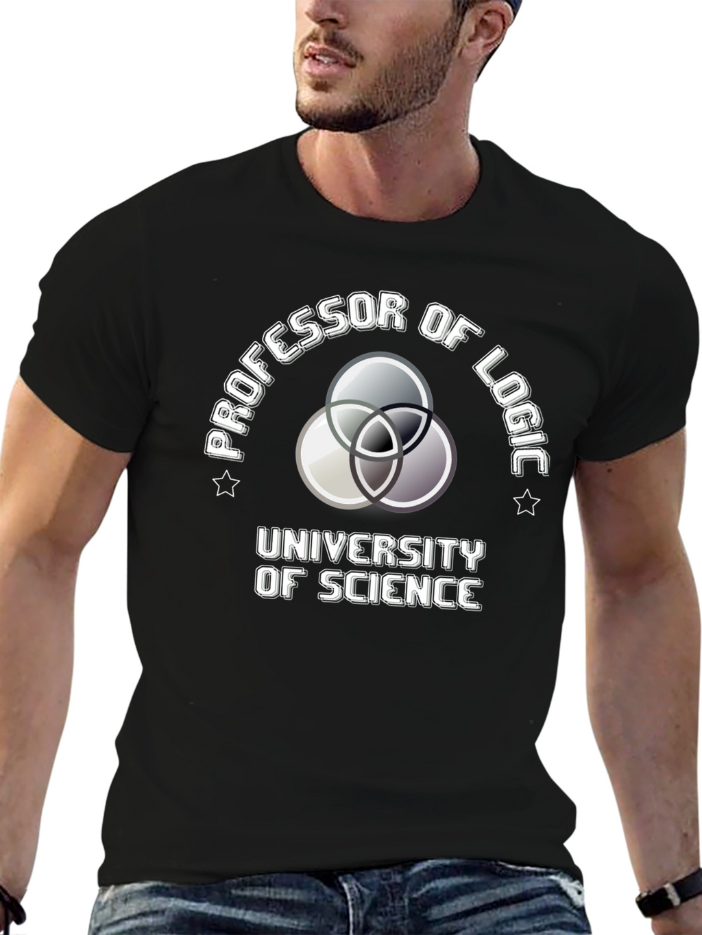 Professor of Logic Science University Black T-Shirt