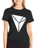 Geometric Graphic Tee - Modern Mens Black T-Shirt
