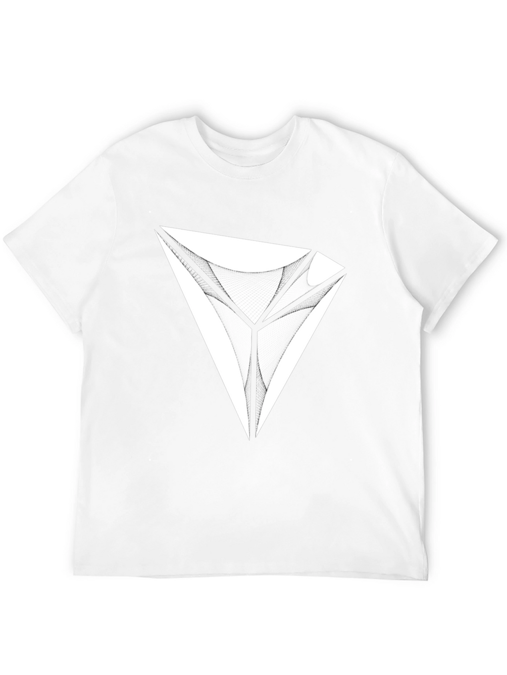 Geometric Graphic Tee - Modern Mens Black T-Shirt