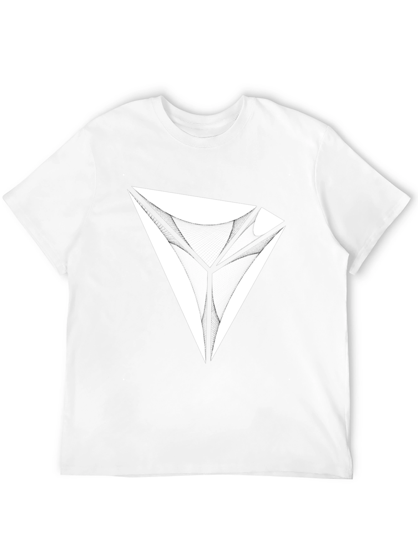 Geometric Graphic Tee - Modern Mens Black T-Shirt