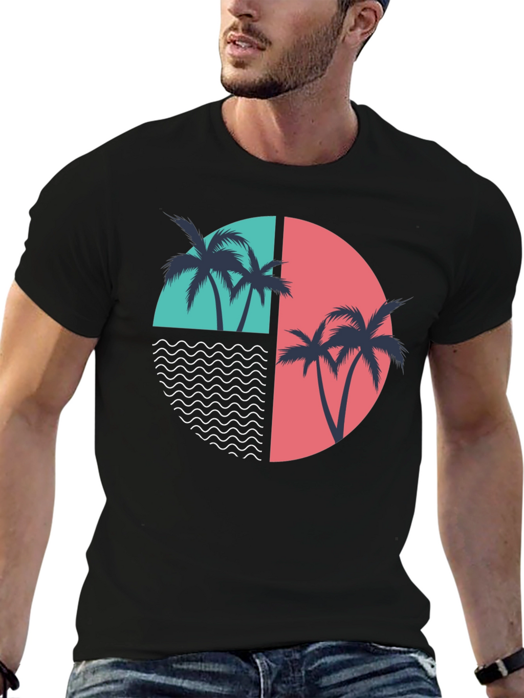 Retro Palm Tree Graphic Tee