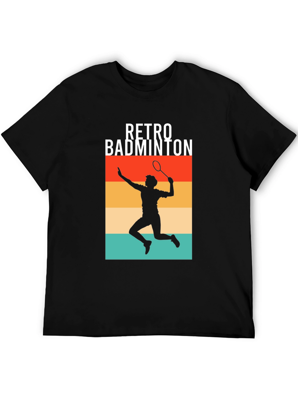 Retro Badminton Player Graphic Tee