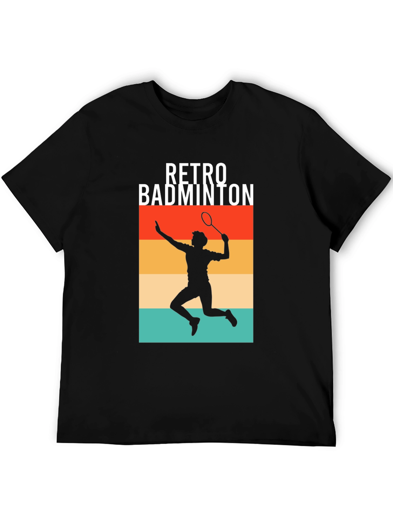 Retro Badminton Player Graphic Tee