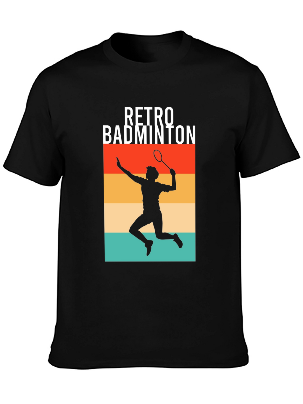 Retro Badminton Player Graphic Tee