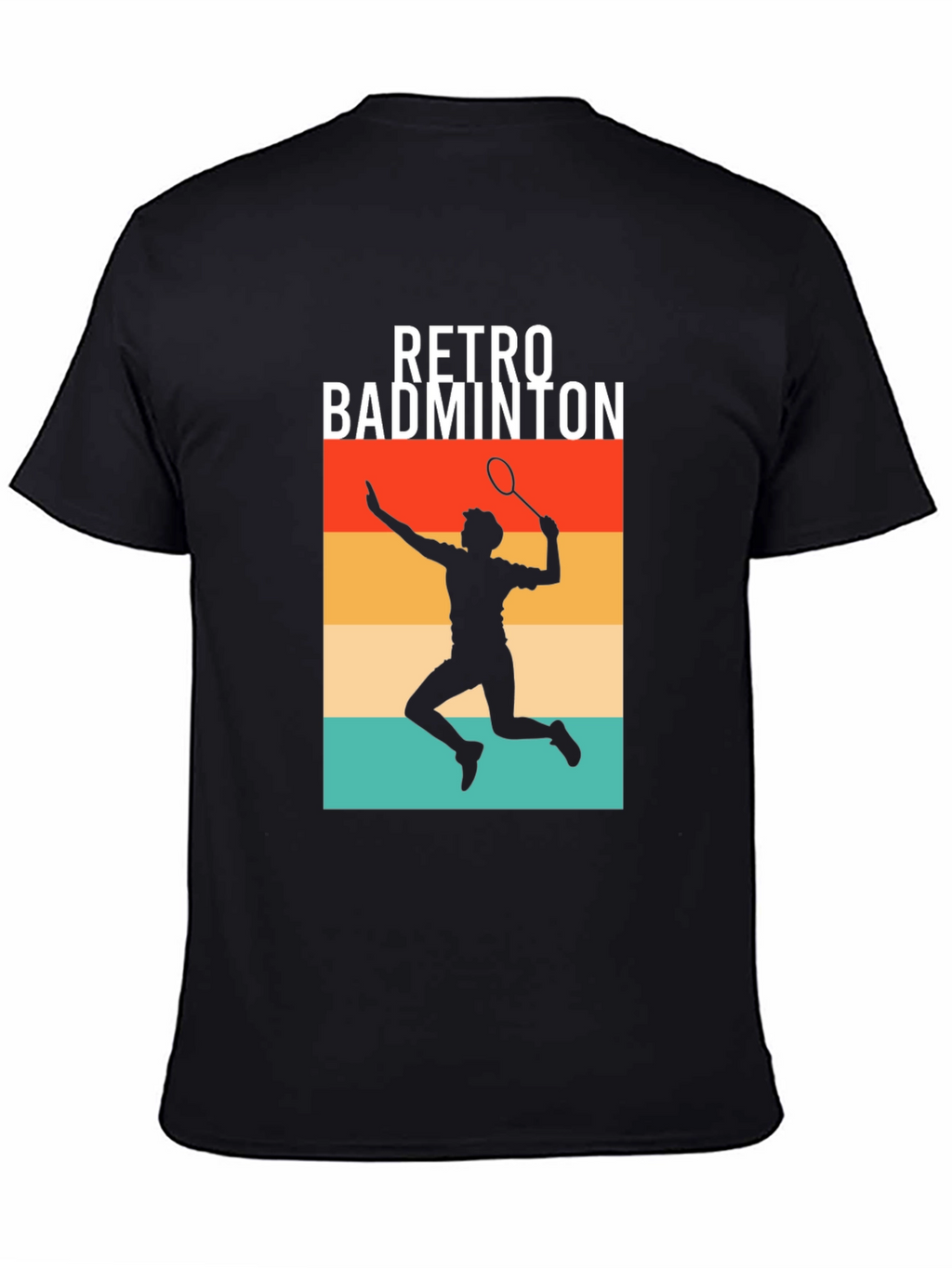 Retro Badminton Player Graphic Tee