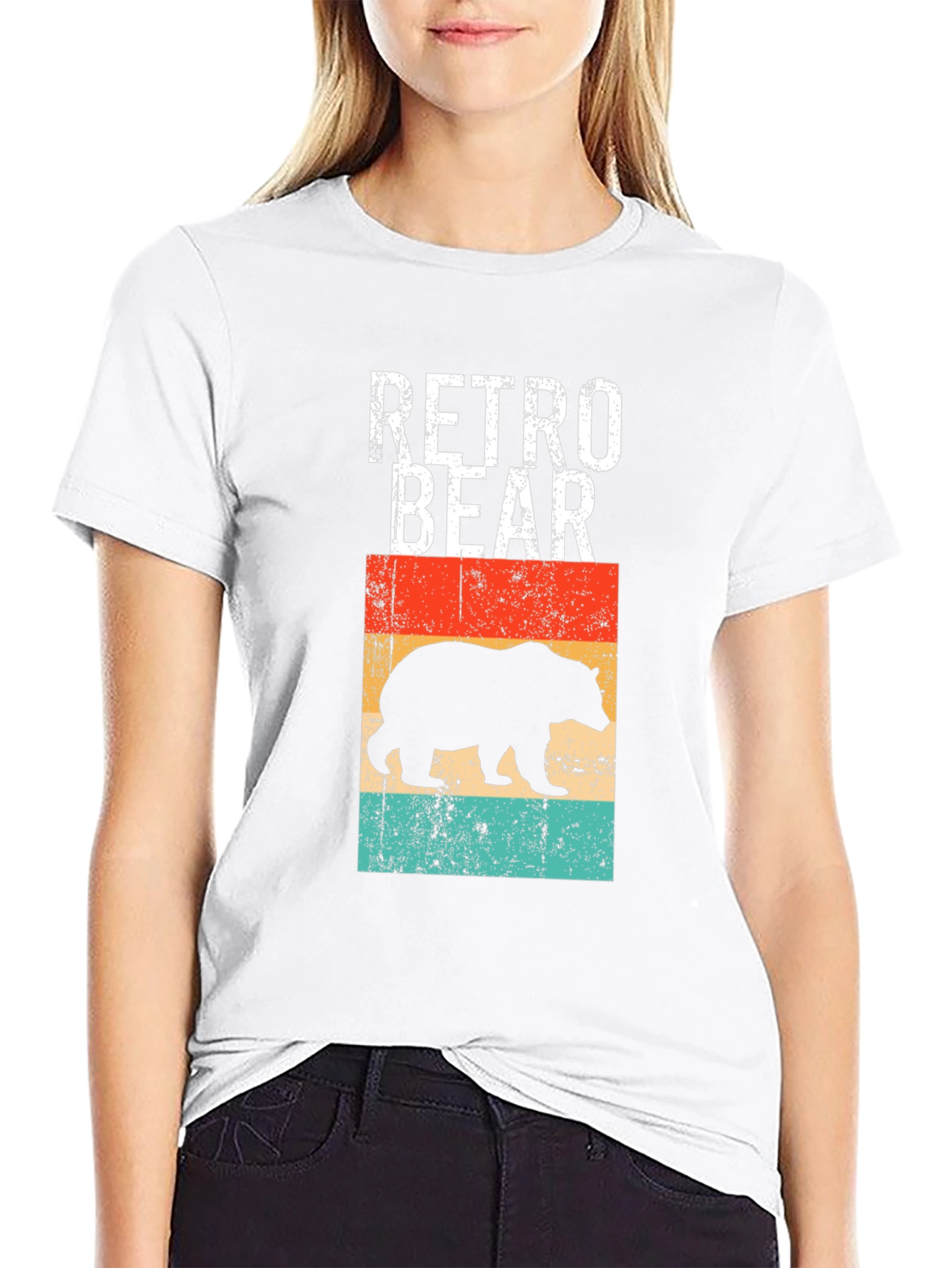 Retro Bear Graphic Tee - Vintage Style Comfort