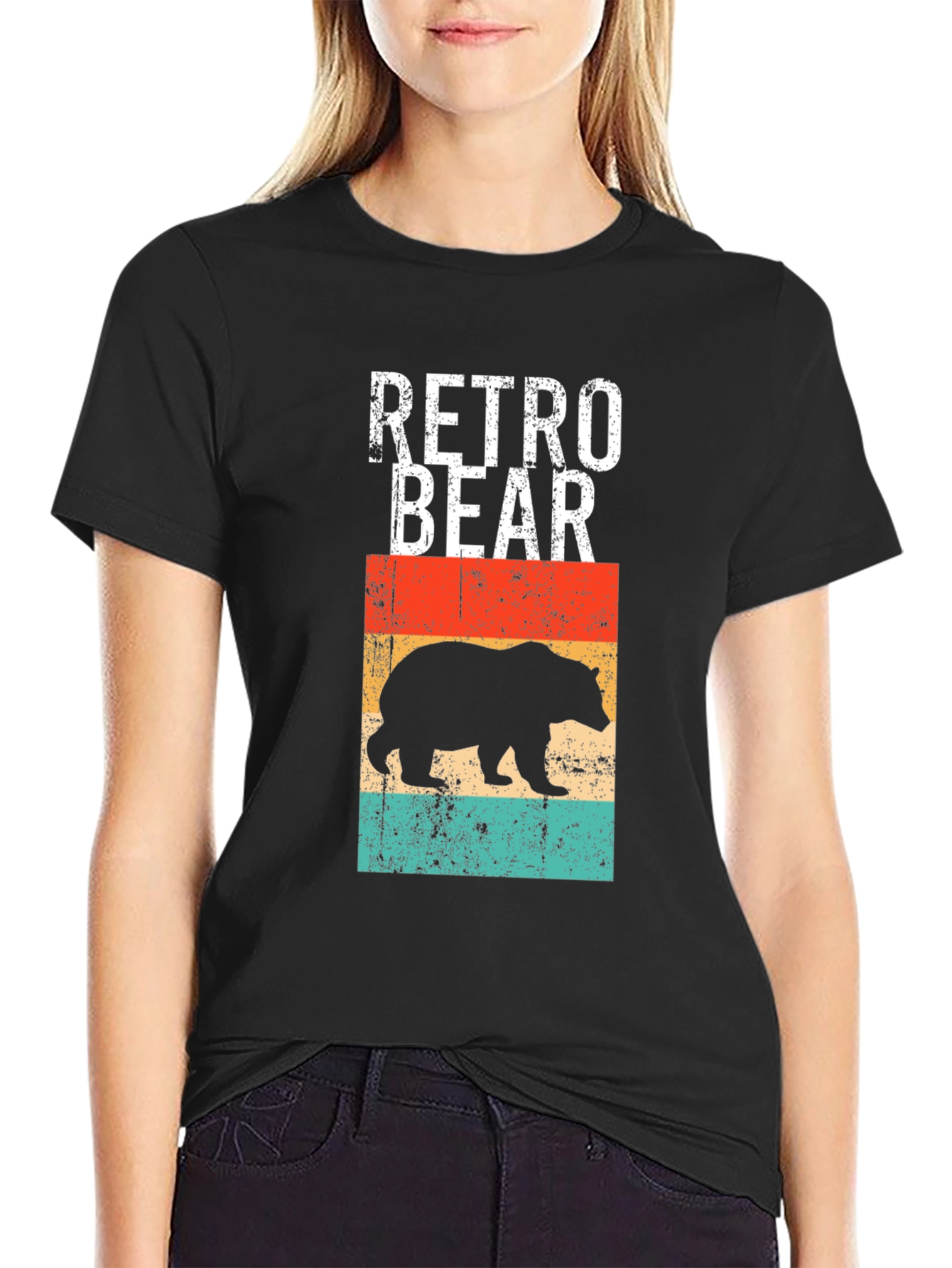 Retro Bear Graphic Tee - Vintage Style Comfort