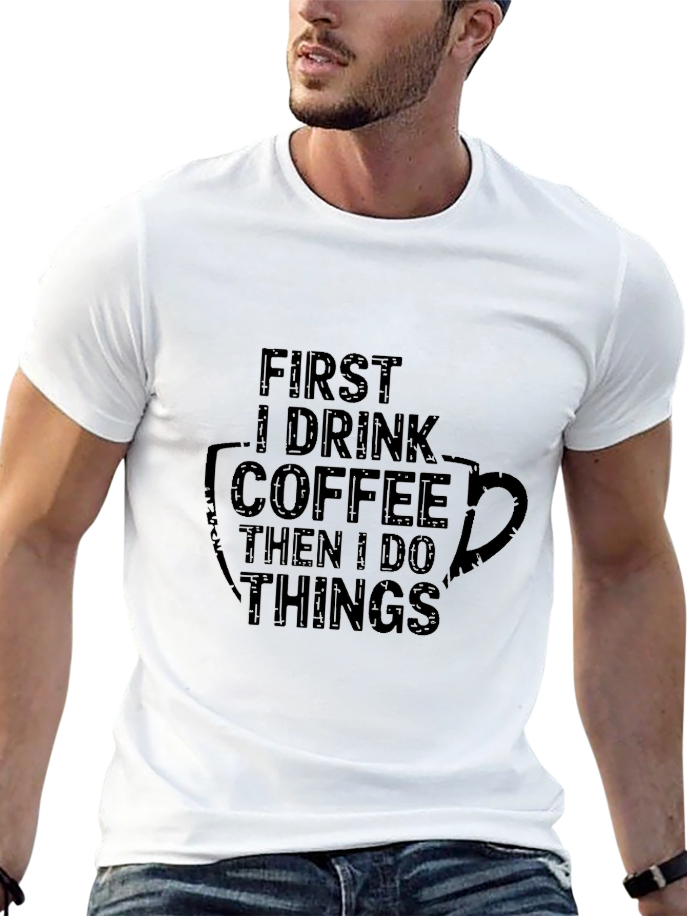 Coffee First Mens T-Shirt