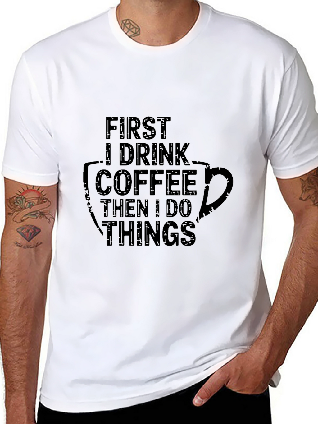 Coffee First Mens T-Shirt