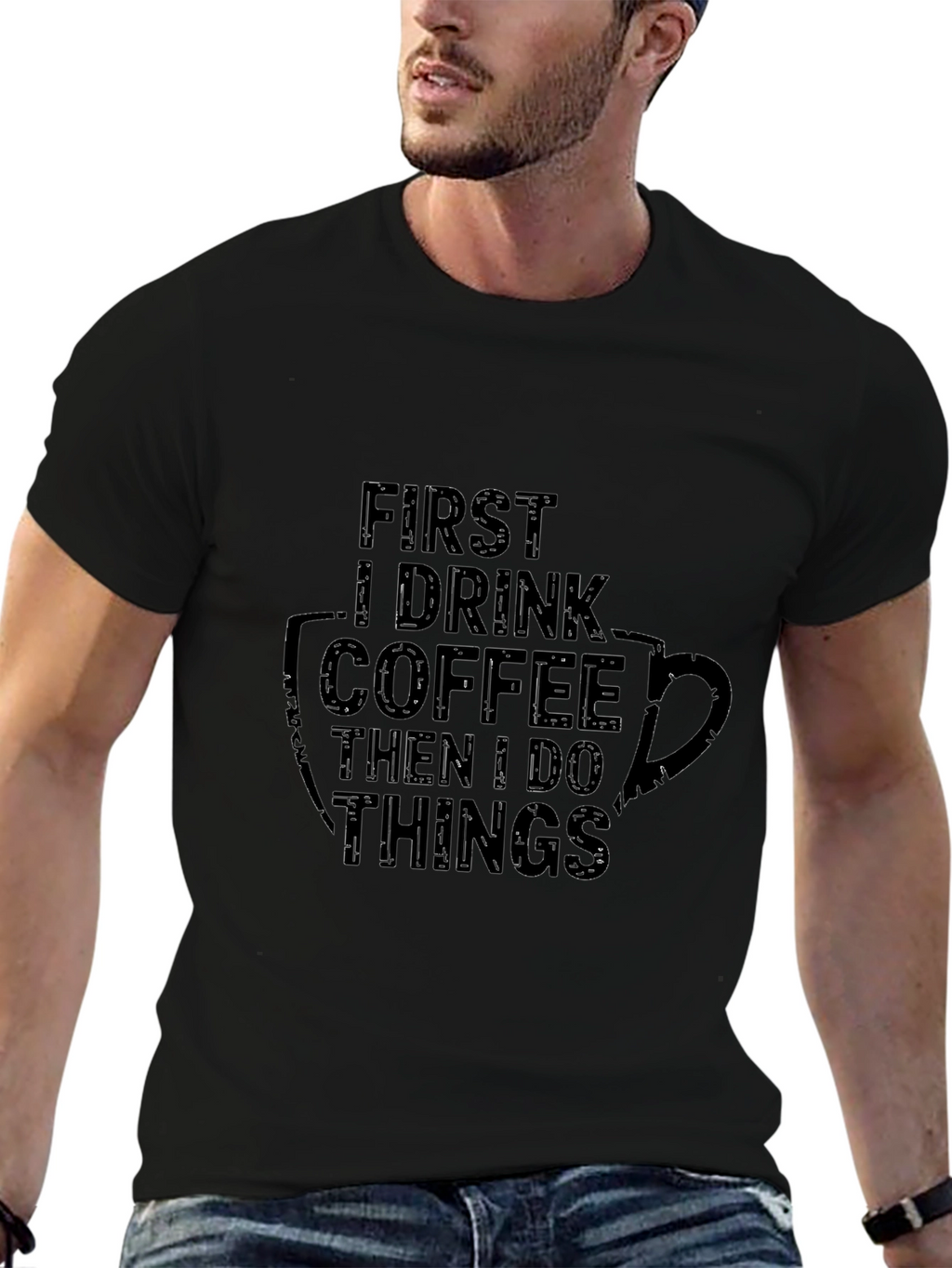 Coffee First Mens T-Shirt