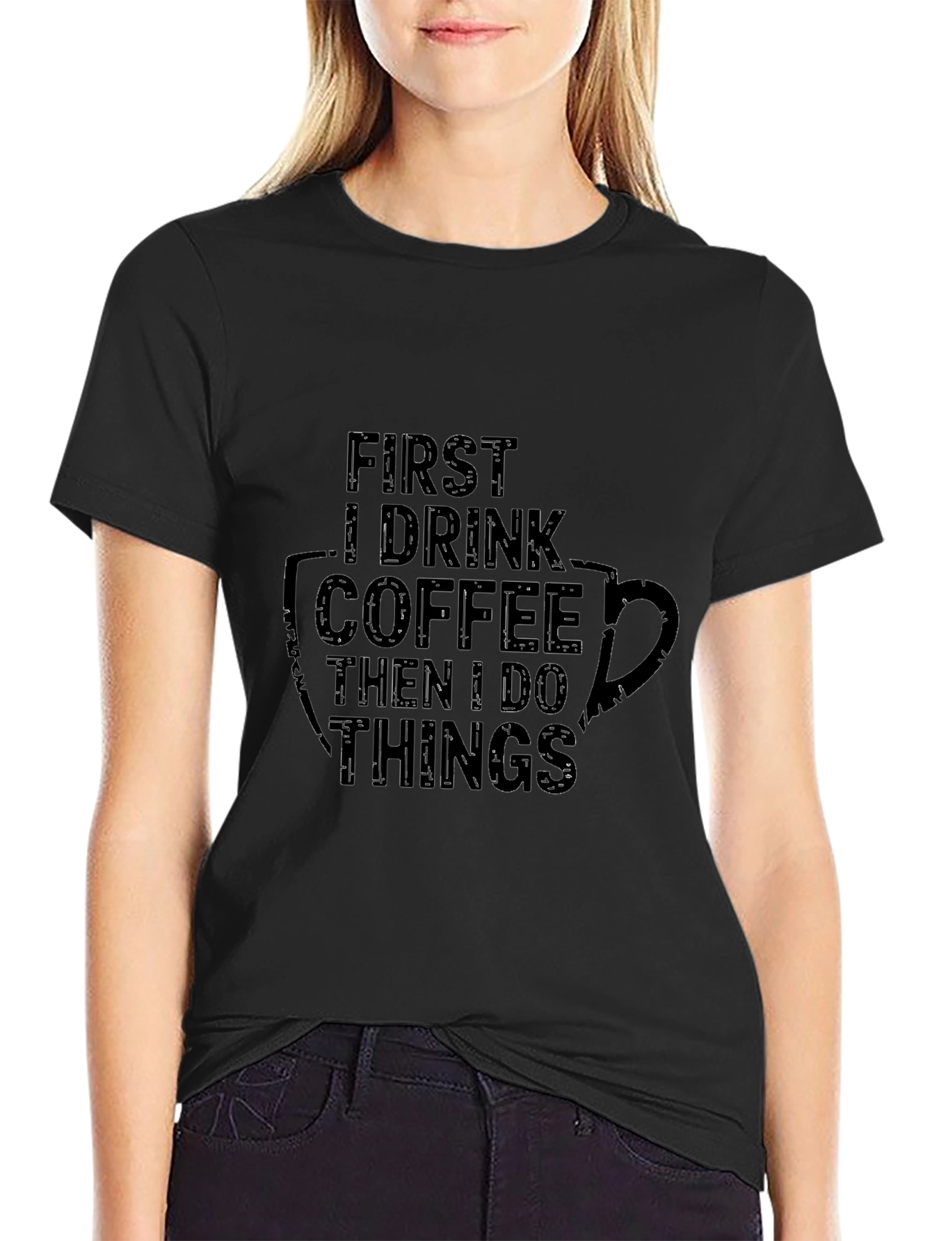 Coffee First Mens T-Shirt