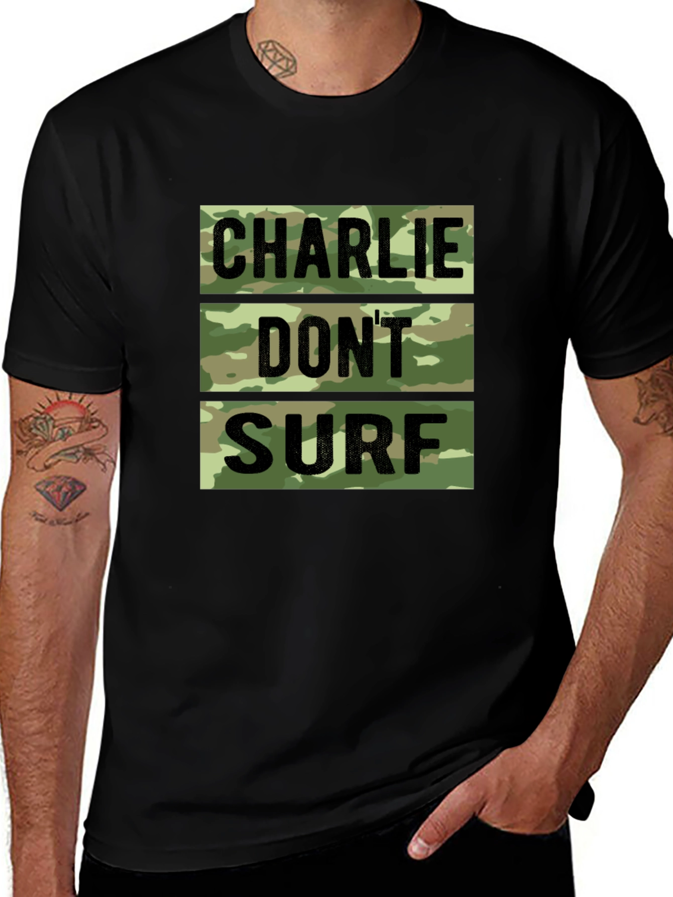 Charlie Dont Surf Camo T-Shirt