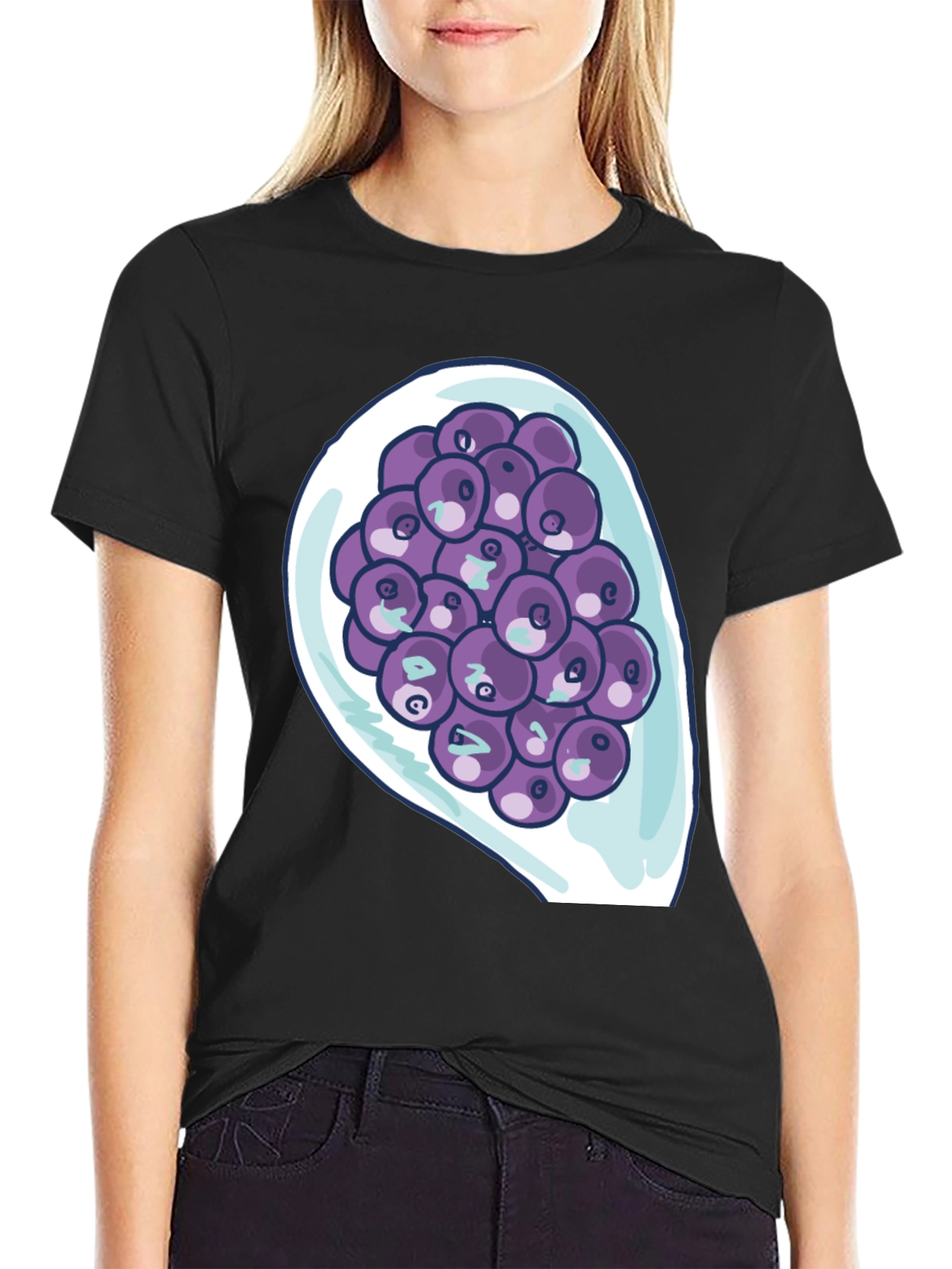 Blueberry Bowl Graphic Tee - Soft Cotton Comfort