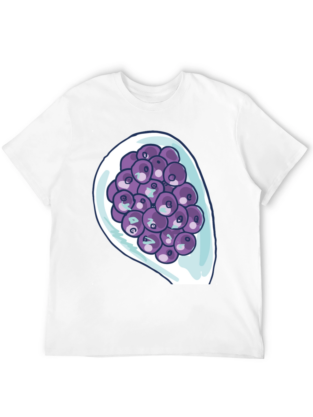 Blueberry Bowl Graphic Tee - Soft Cotton Comfort