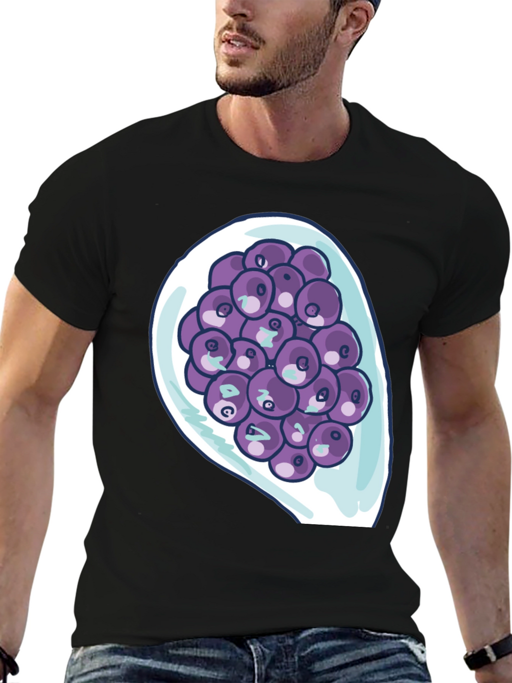 Blueberry Bowl Graphic Tee - Soft Cotton Comfort