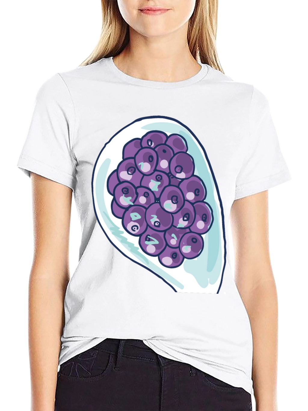 Blueberry Bowl Graphic Tee - Soft Cotton Comfort
