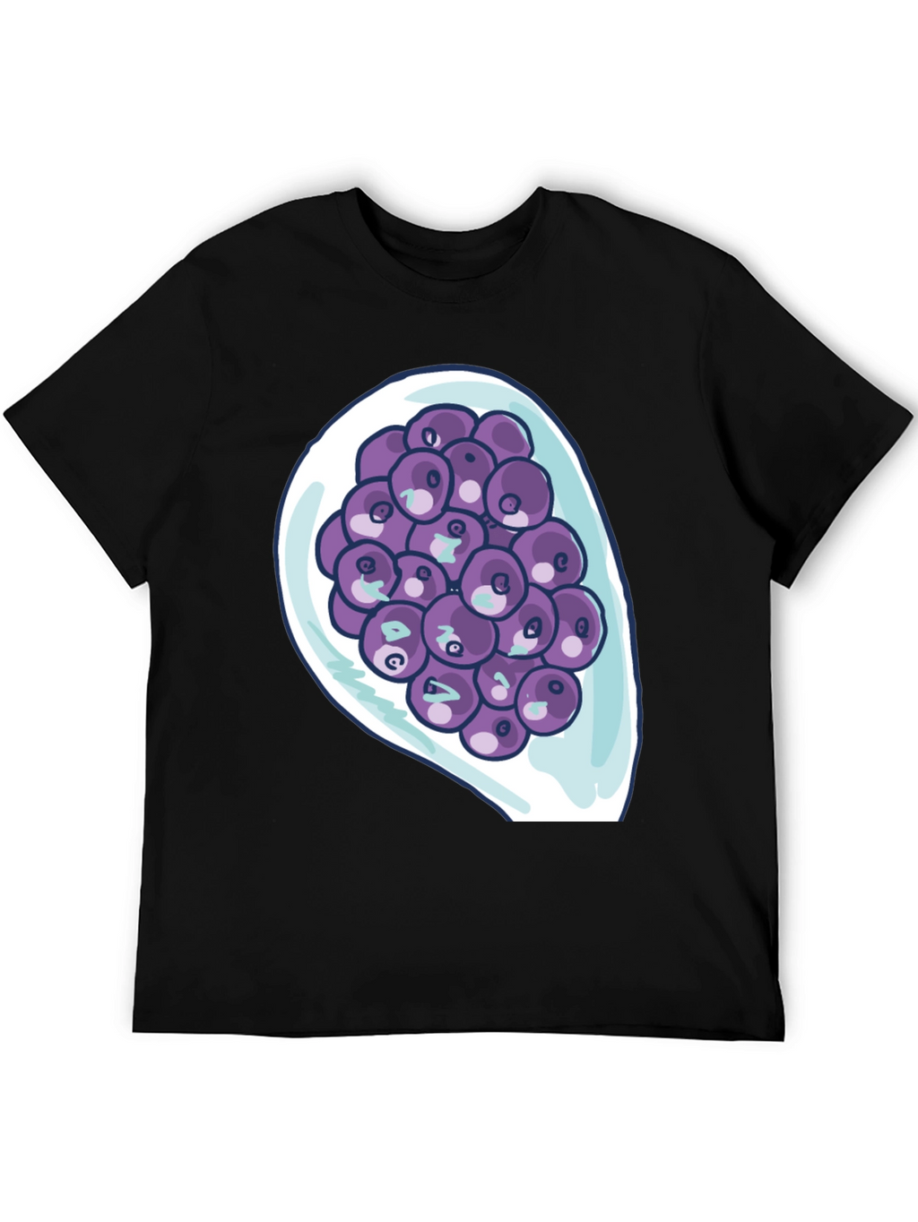 Blueberry Bowl Graphic Tee - Soft Cotton Comfort