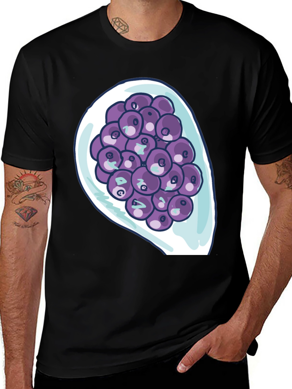 Blueberry Bowl Graphic Tee - Soft Cotton Comfort