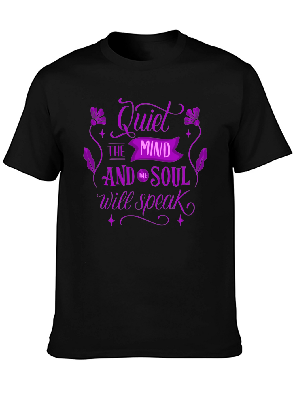 Quiet The Mind Graphic T-Shirt - Black