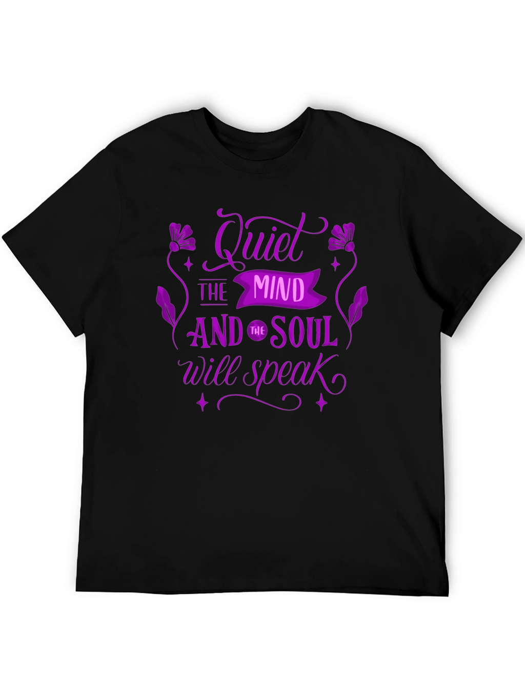 Quiet The Mind Graphic T-Shirt - Black