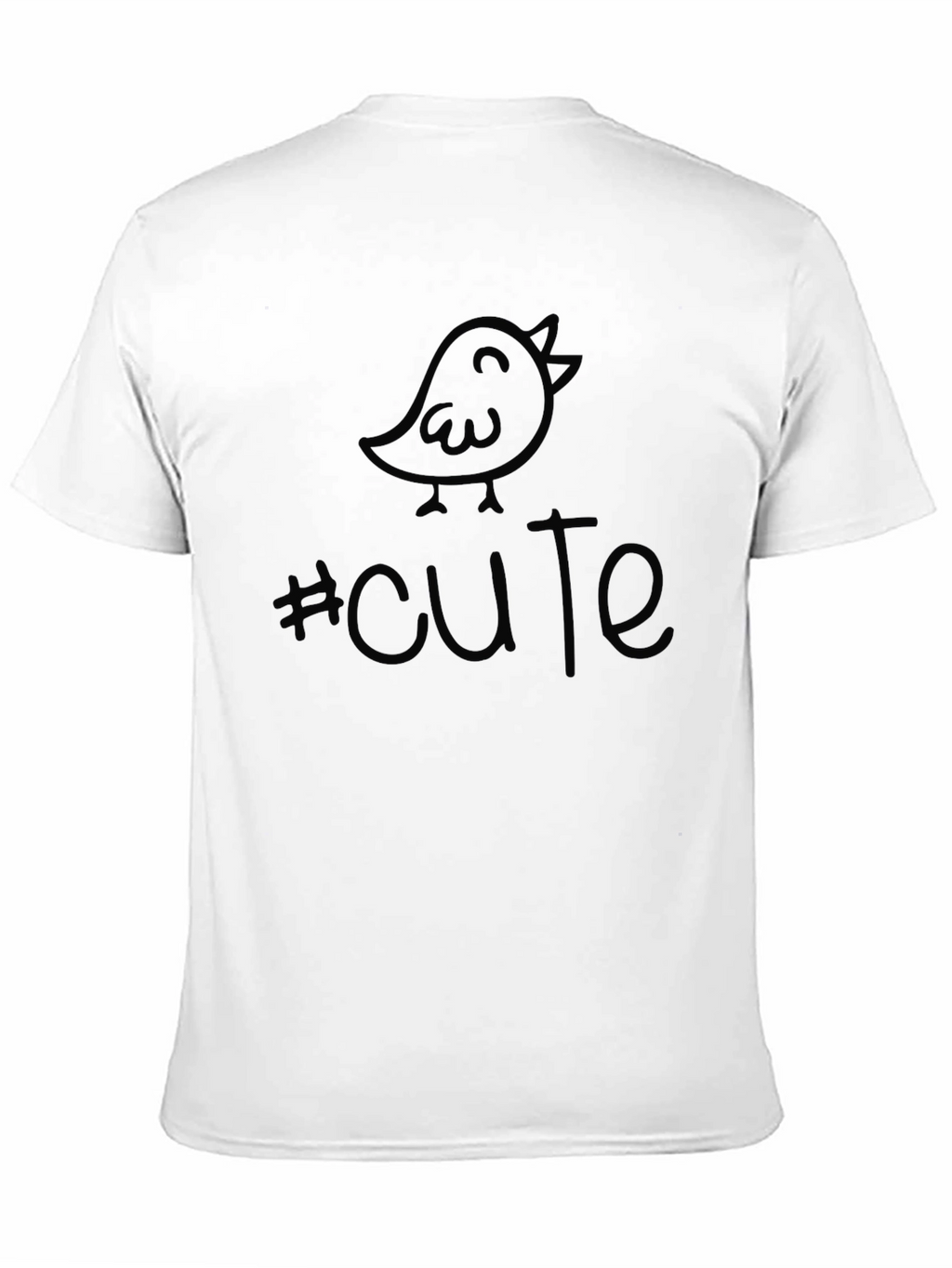 Cute Birdie Tee - Unisex Black Cotton T-Shirt