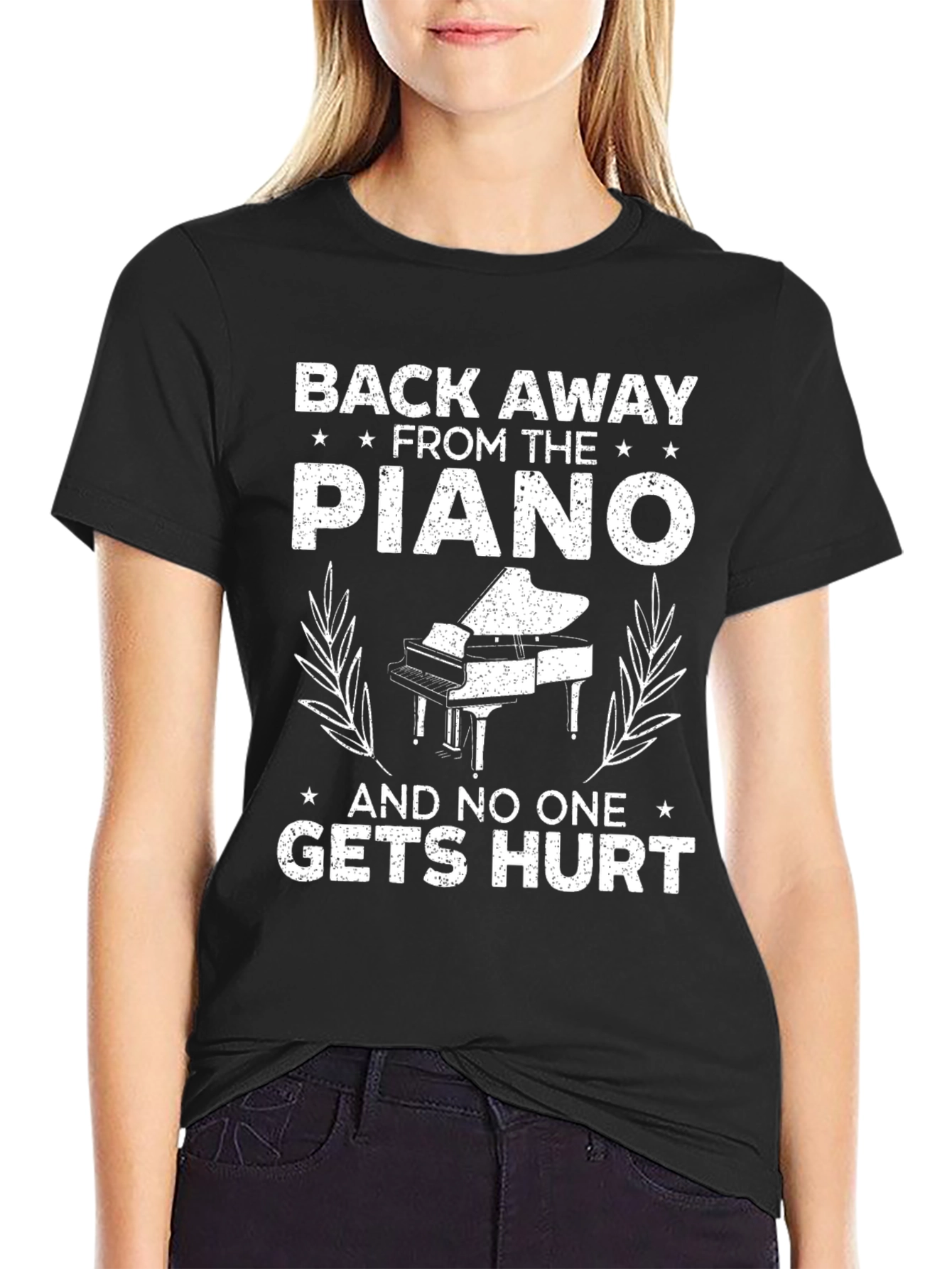 Back Away From Piano T-Shirt - Musician Humor Tee