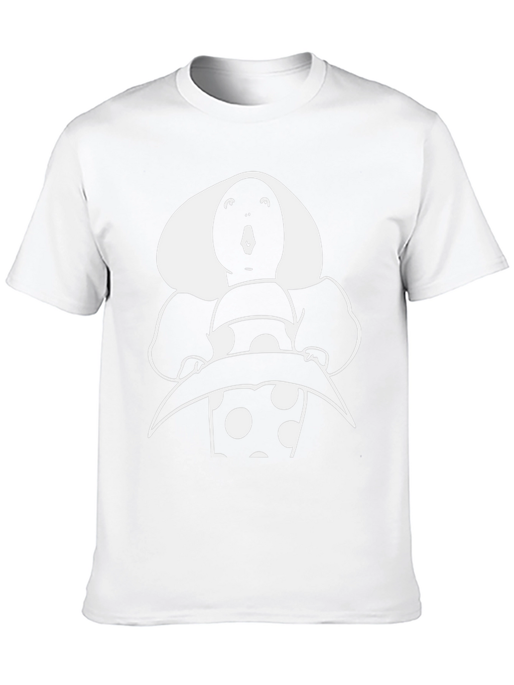Retro Polka Dot Character T-Shirt - Black
