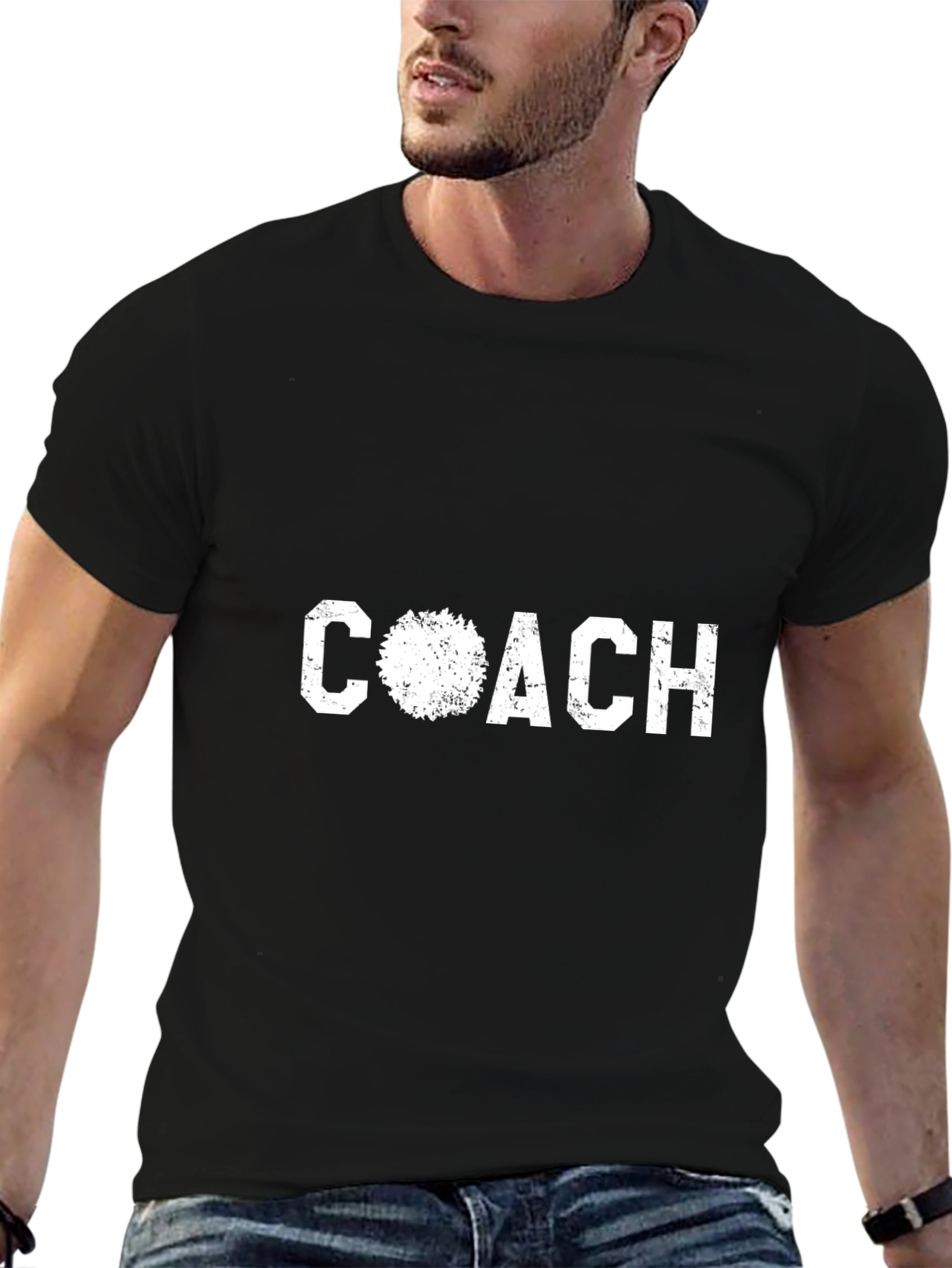 Coach Graphic Tee - Black Cotton T-Shirt