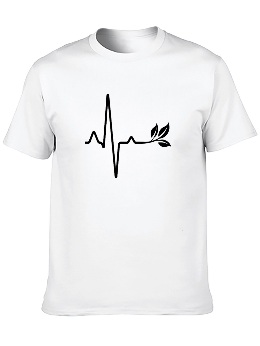 Nature Heartbeat Tee - Stylish Black T-Shirt