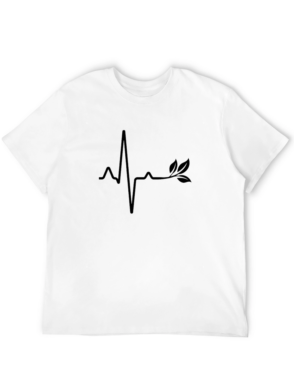 Nature Heartbeat Tee - Stylish Black T-Shirt